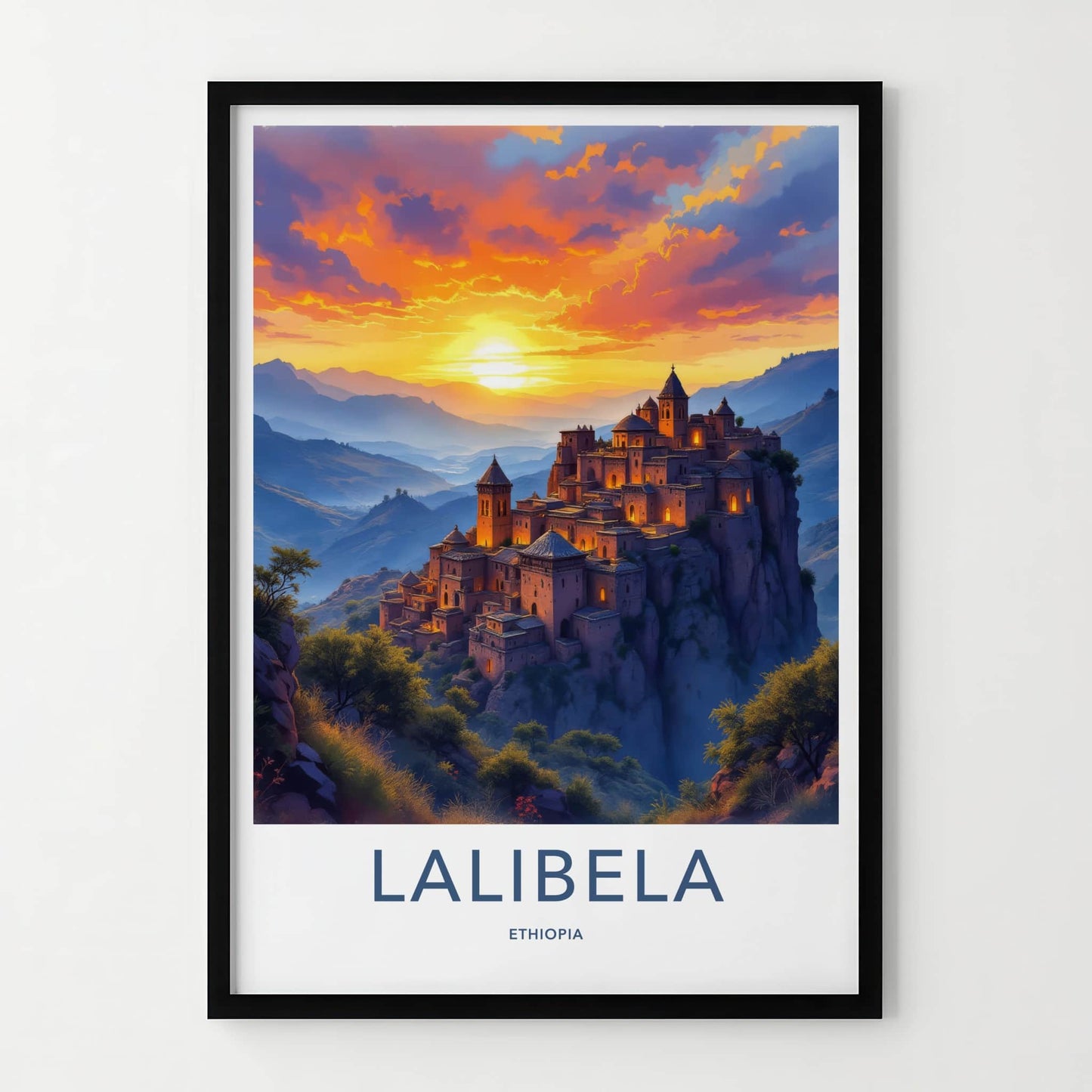 Lalibela Poster - Ethiopia Wall Art - Historic Rock Churches Home Decor