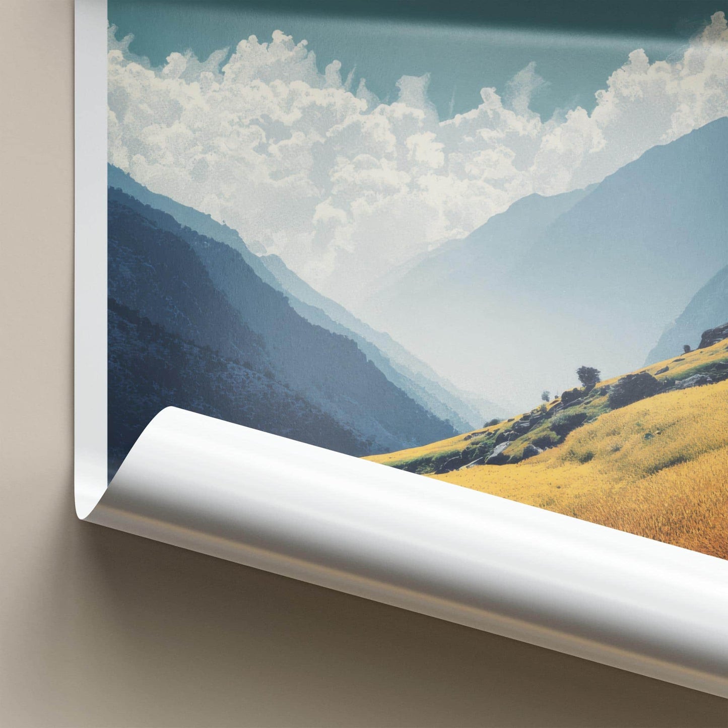 Langtang Valley Poster - Nepal Travel Print - Golden Valley Views Home Decor