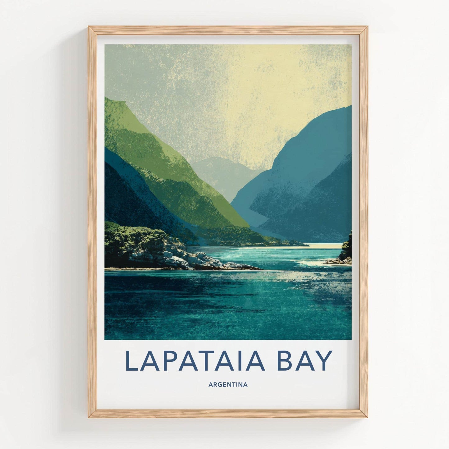 Lapataia Bay Poster - Argentina Travel Art - Tranquil Blue Bay Home Decor