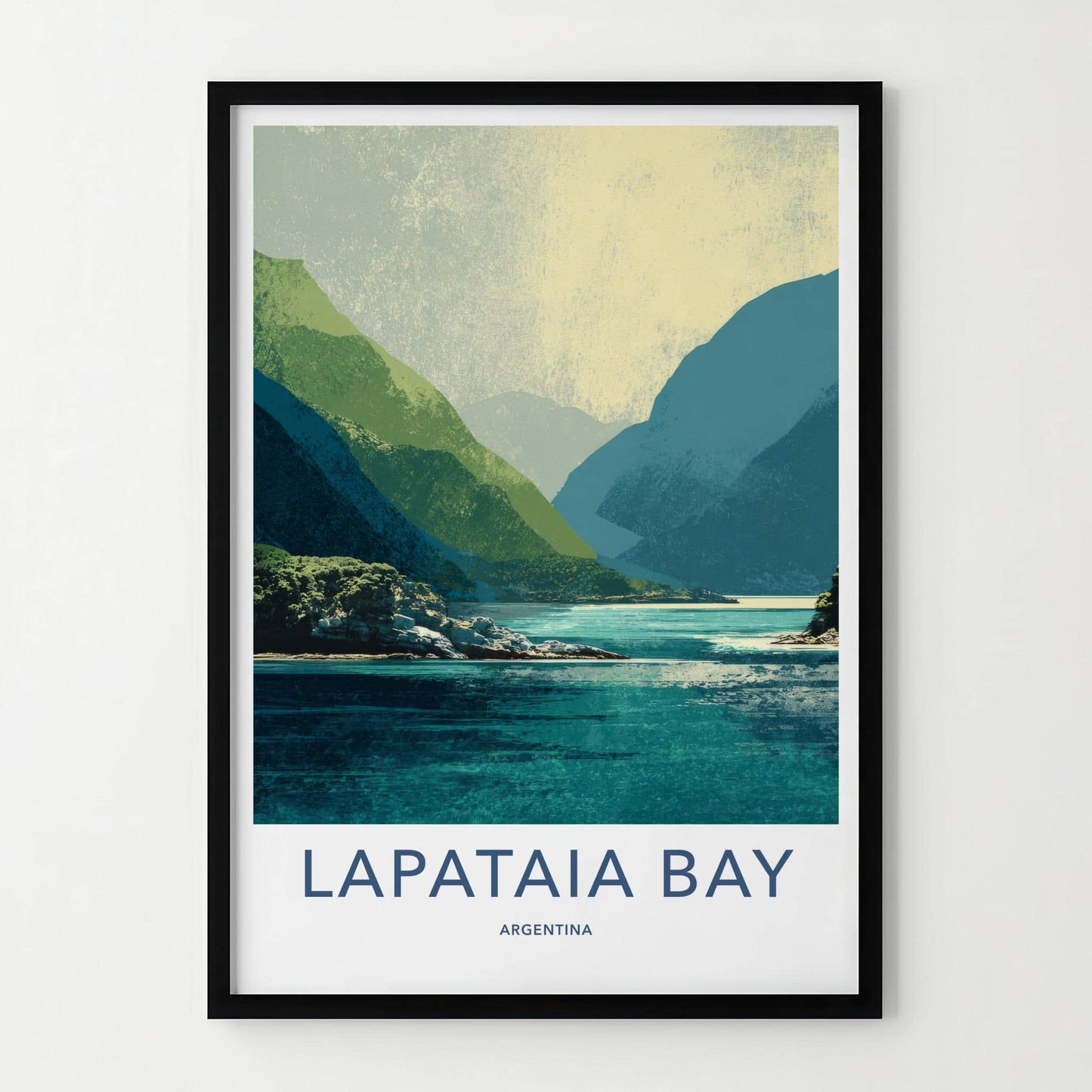 Lapataia Bay Poster - Argentina Travel Art - Tranquil Blue Bay Home Decor