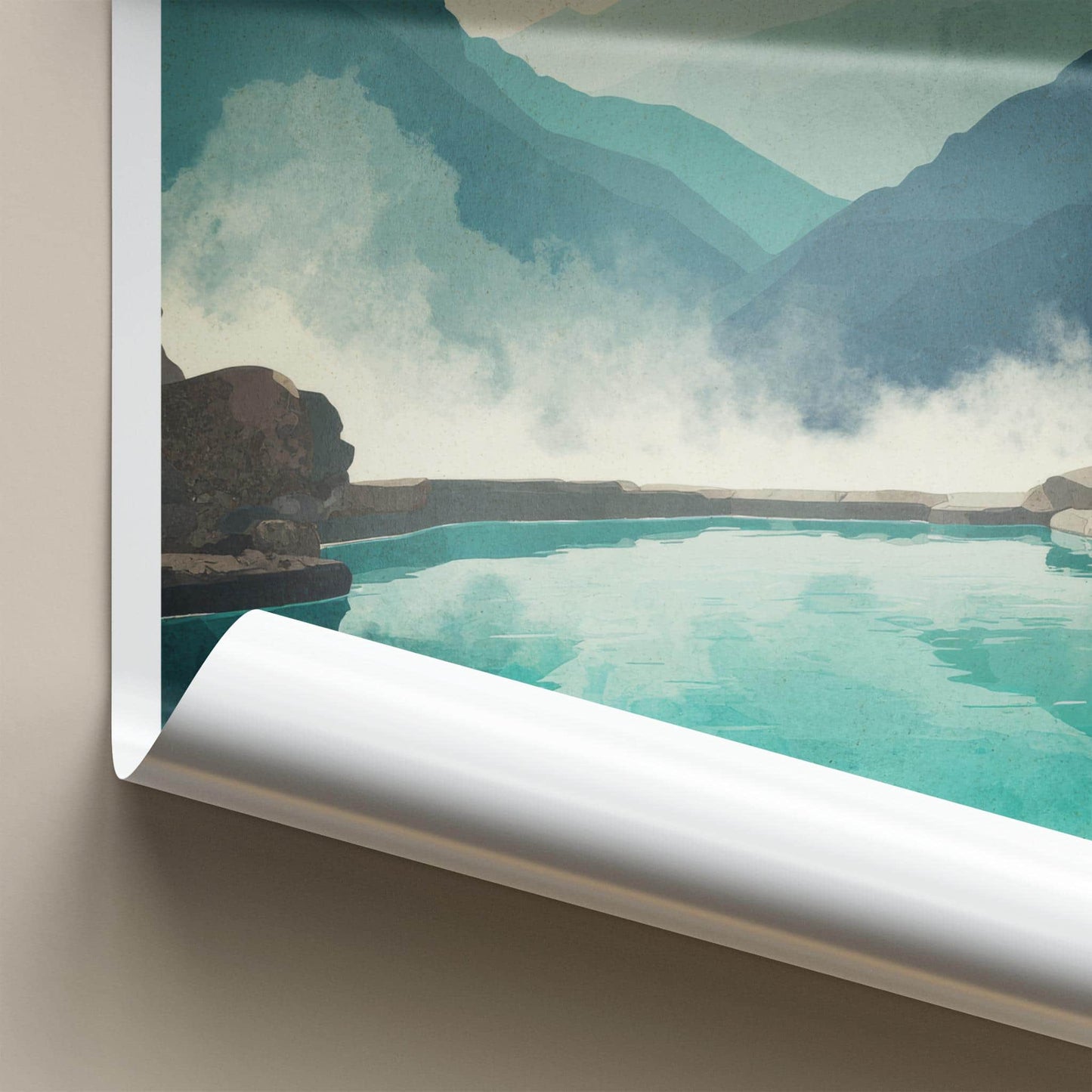 Lares Valley Poster - Peru Framed Art - Steaming Mountain Pool Gallery Art