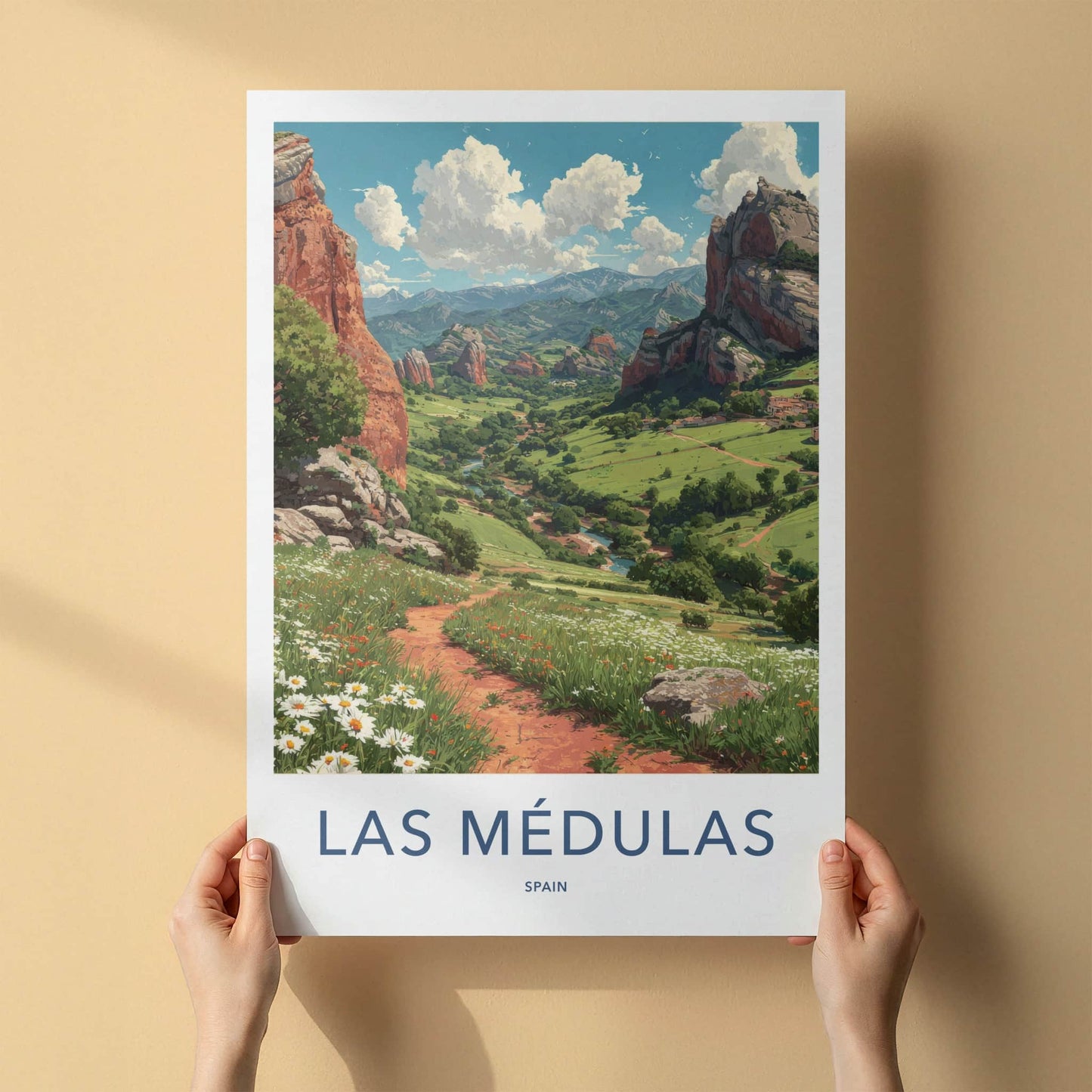 Las Medulas Poster - Spain Travel Print - Mountain Valley Bloom Home Decor