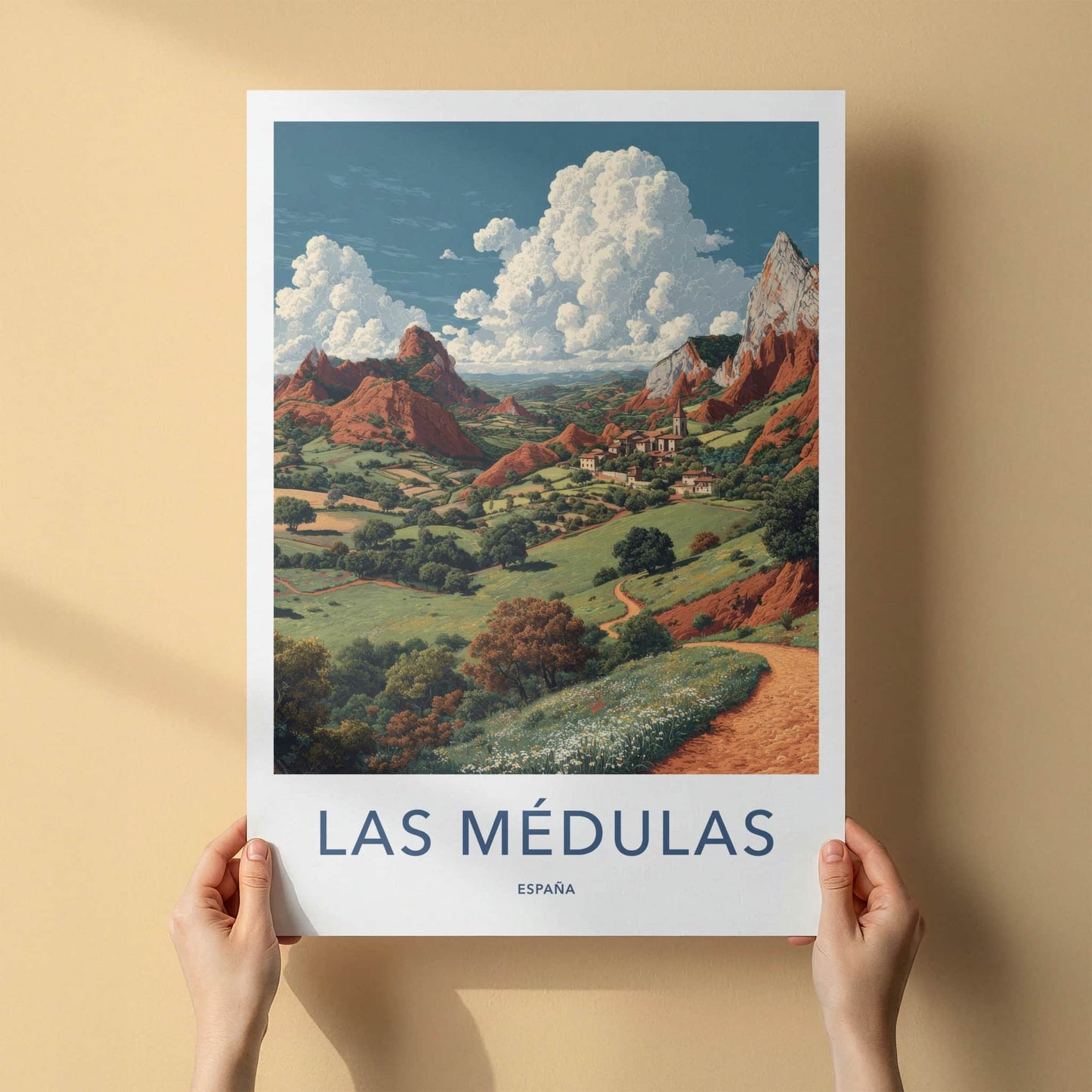 Las Medulas Poster - Spain Travel Print - Red Peaks Village Home Decor