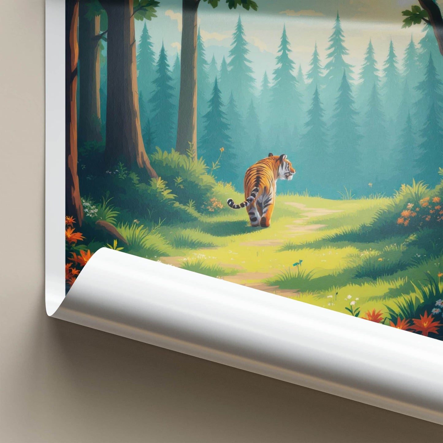 LAZOVSKY Poster - Russia Travel Art - Wild Forest Tiger Home Decor