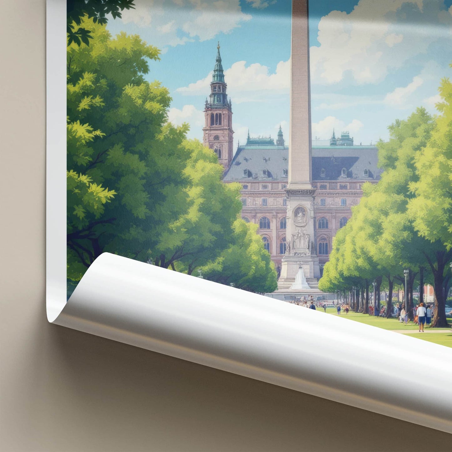Leipzig Poster - Germany Framed Art - Grand Obelisk Park Wall Decor