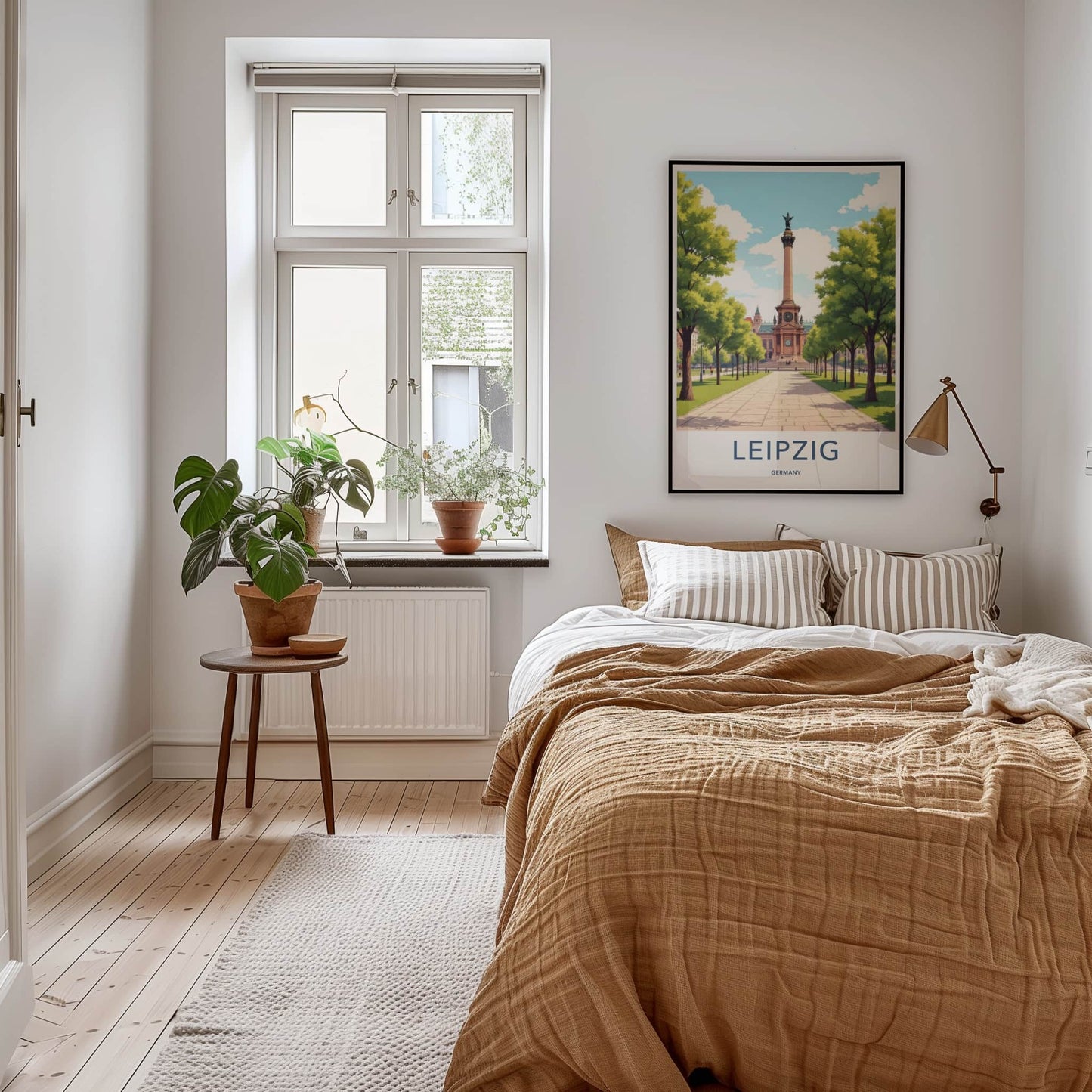 Leipzig Poster - Germany Travel Art - Grand Column Pathway Wall Decor