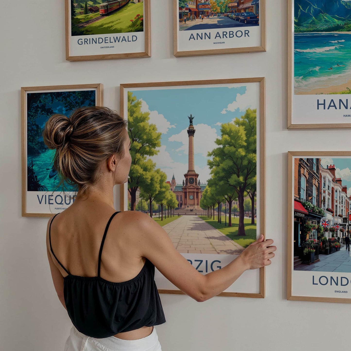 Leipzig Poster - Germany Travel Art - Grand Column Pathway Wall Decor