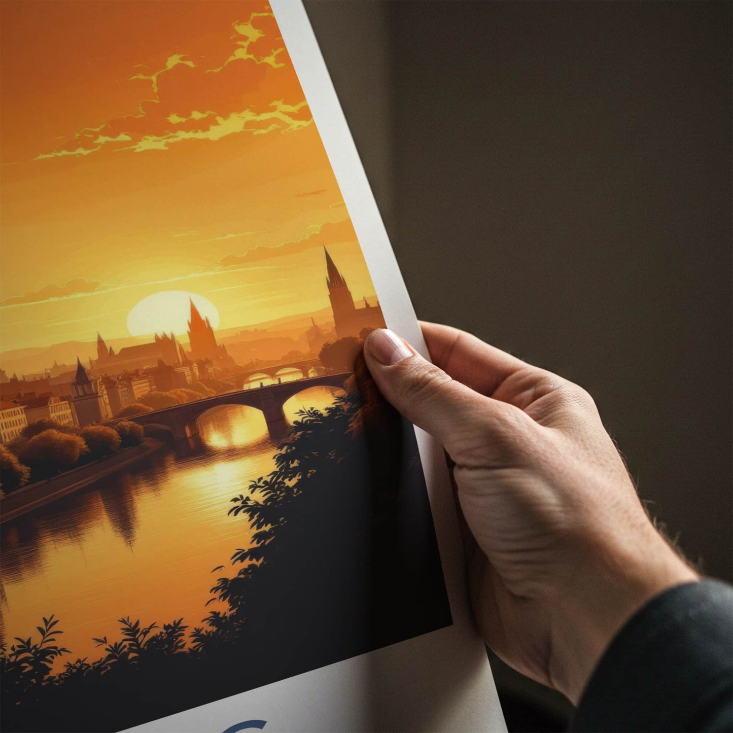 Leipzig Poster - Germany Travel Art - Sunset City Skyline Home Decor