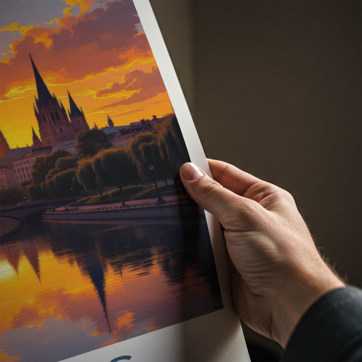 Leipzig Poster - Germany Travel Art - Vibrant Sunset Skyline Home Decor