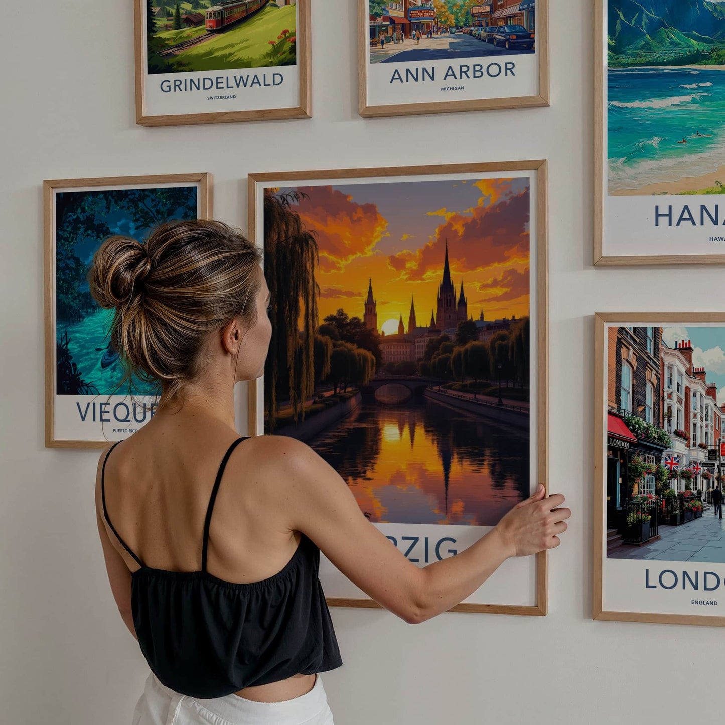 Leipzig Poster - Germany Travel Art - Vibrant Sunset Skyline Home Decor