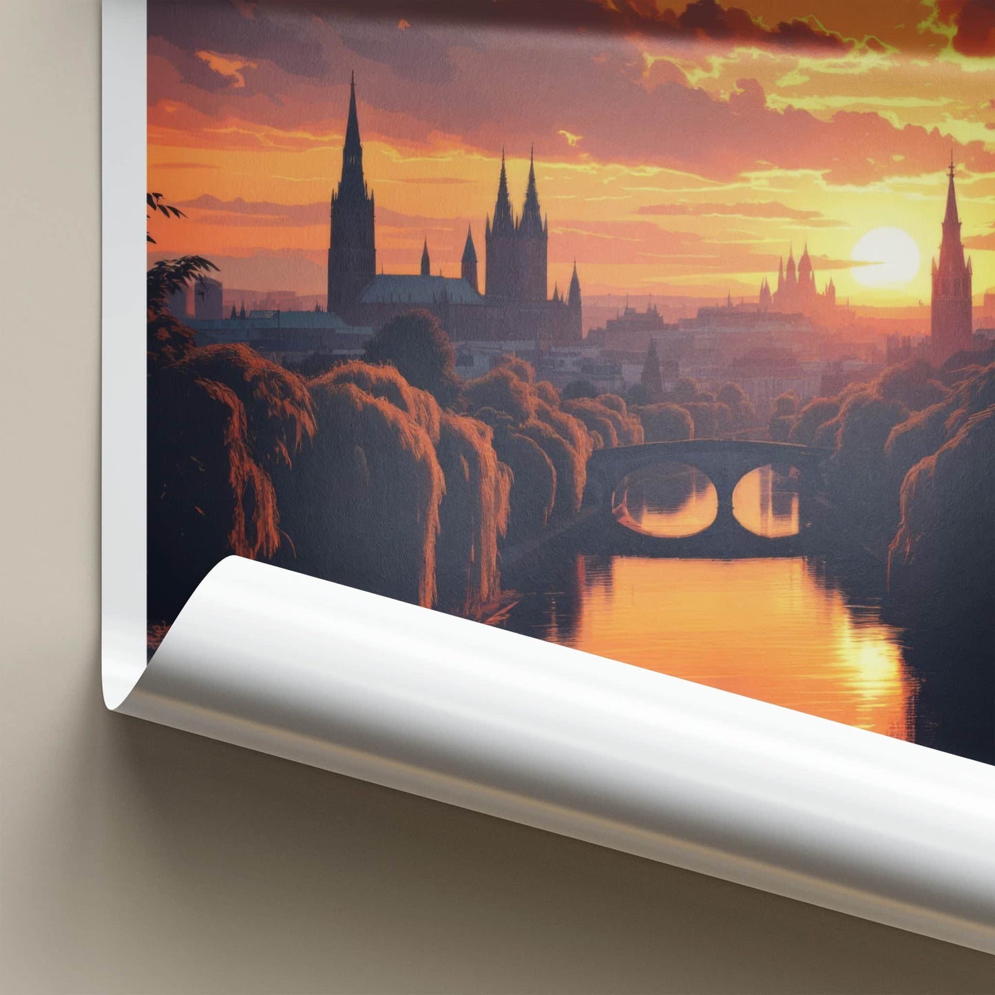 Leipzig Poster - Germany Wall Art - Vibrant Sunset Cityscape Home Decor