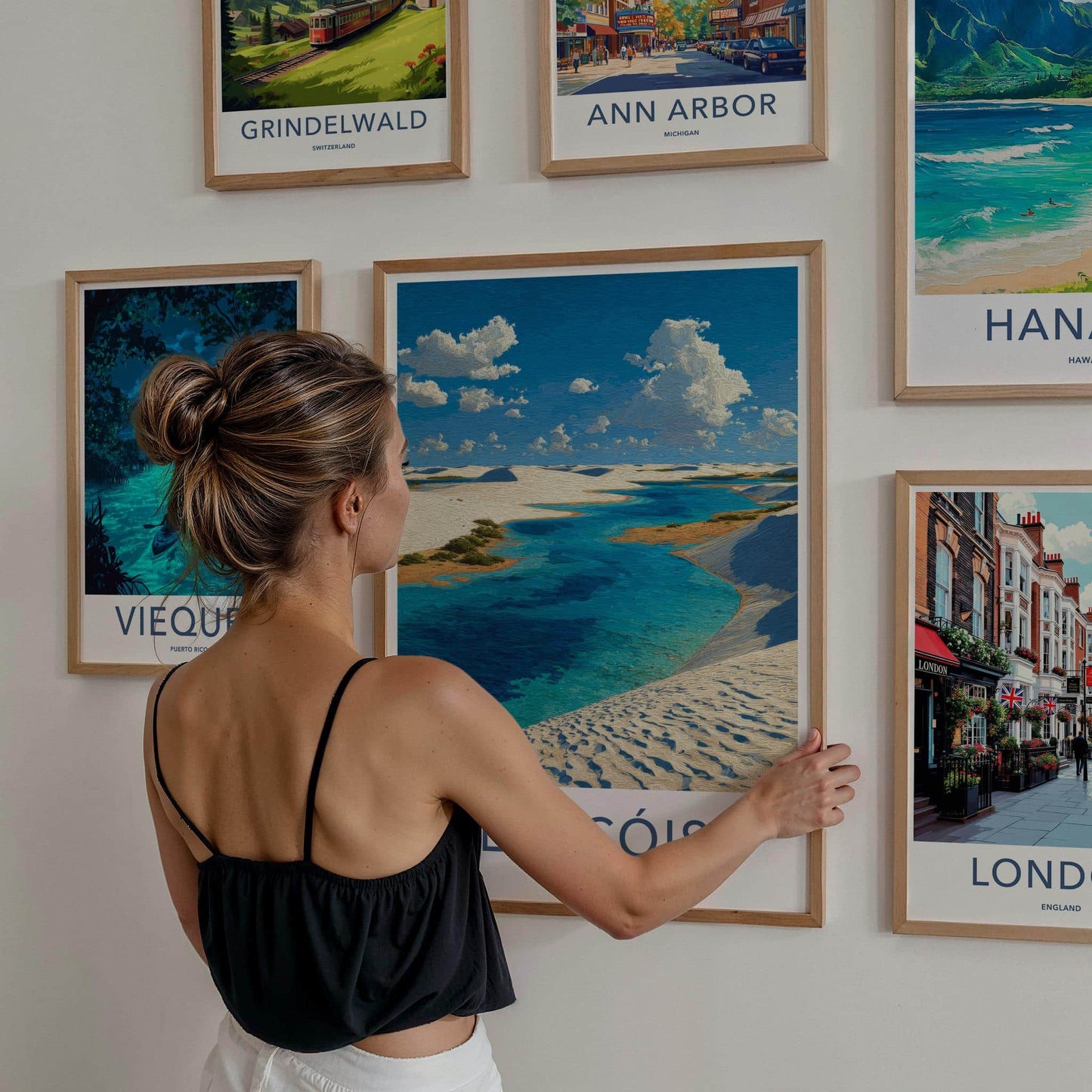 Lencois Poster - Brazil Travel Art - White Sand Lagoons Home Decor