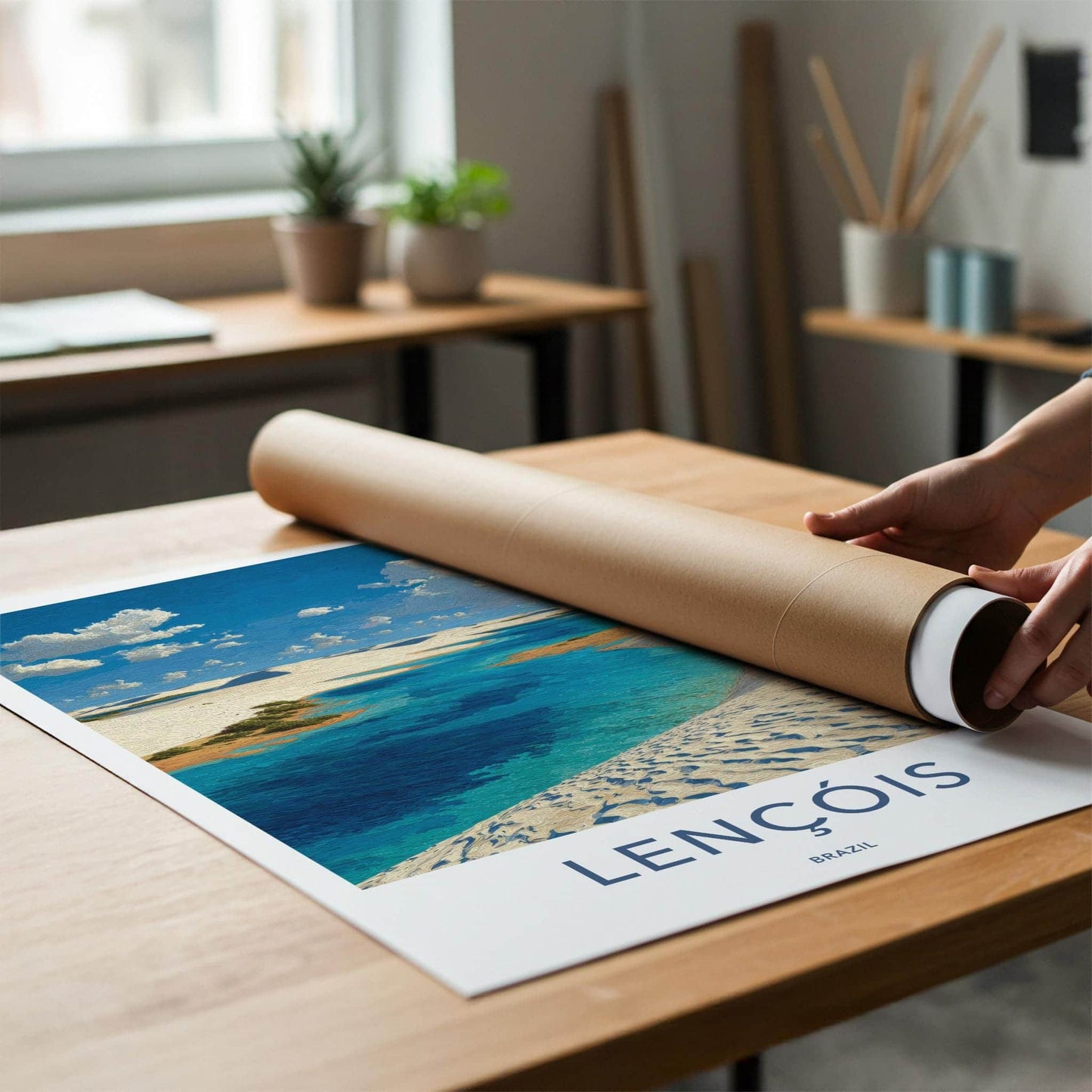 Lencois Poster - Brazil Travel Art - White Sand Lagoons Home Decor