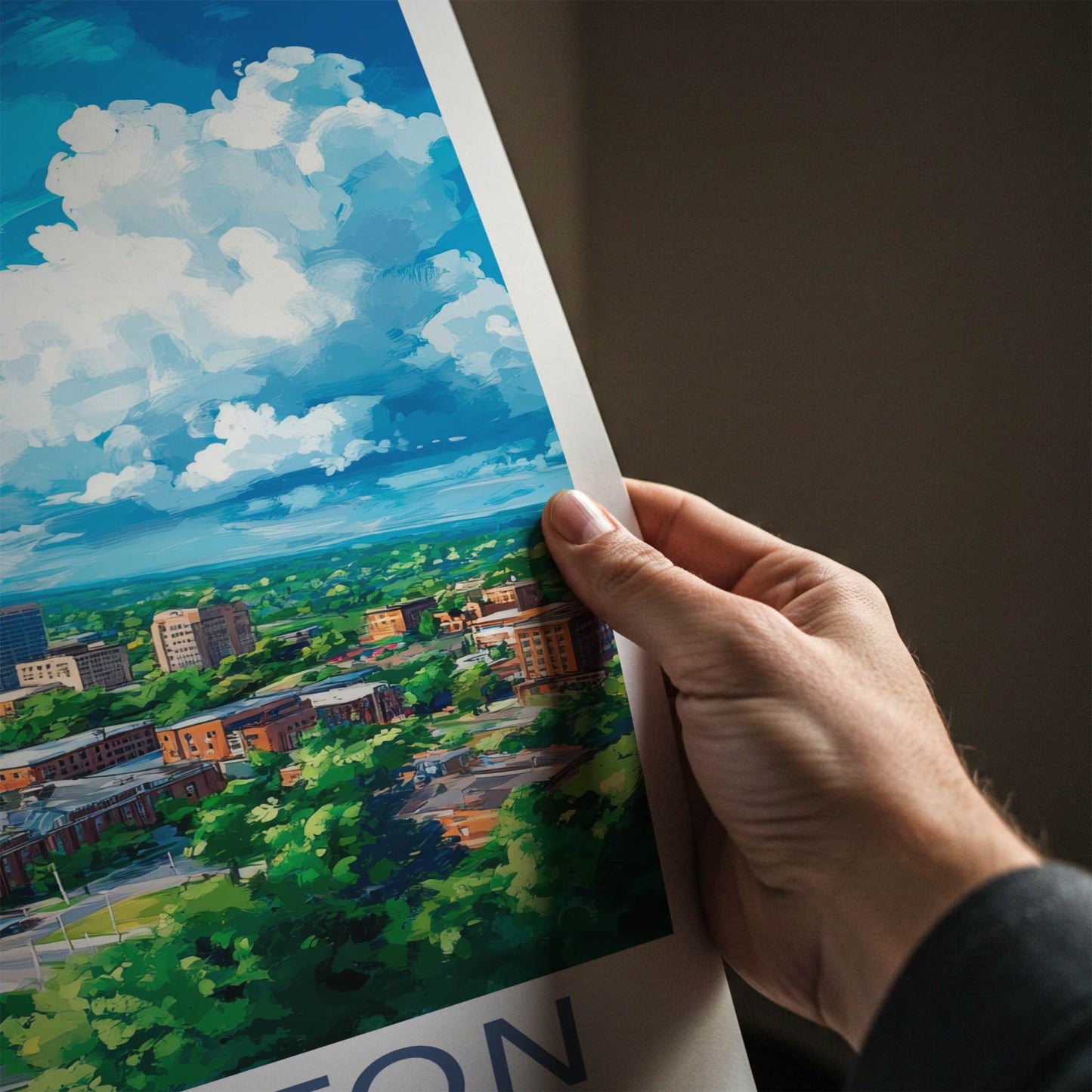 Lexington Poster - Kentucky Wall Art - Vibrant Cityscape Trees Home Decor