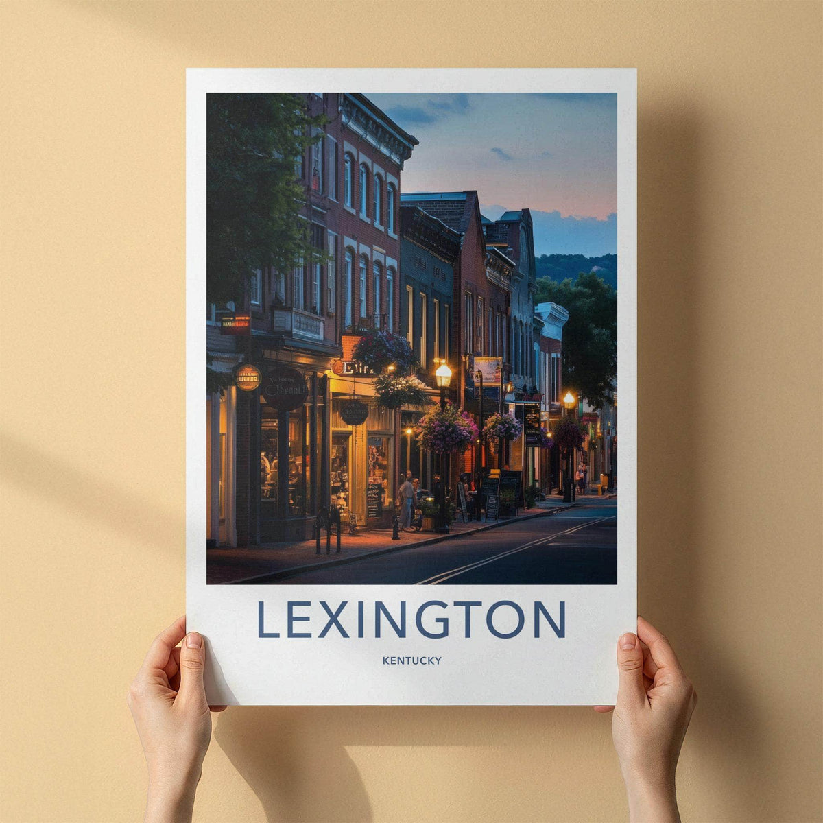 Lexington Wall Art - Kentucky Cityscape Print Featuring Historic
