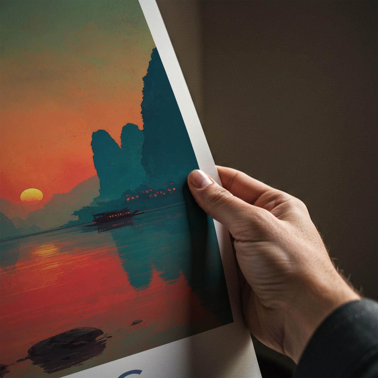 Lijiang Poster - China Framed Art - Karst River Sunset Gallery Art