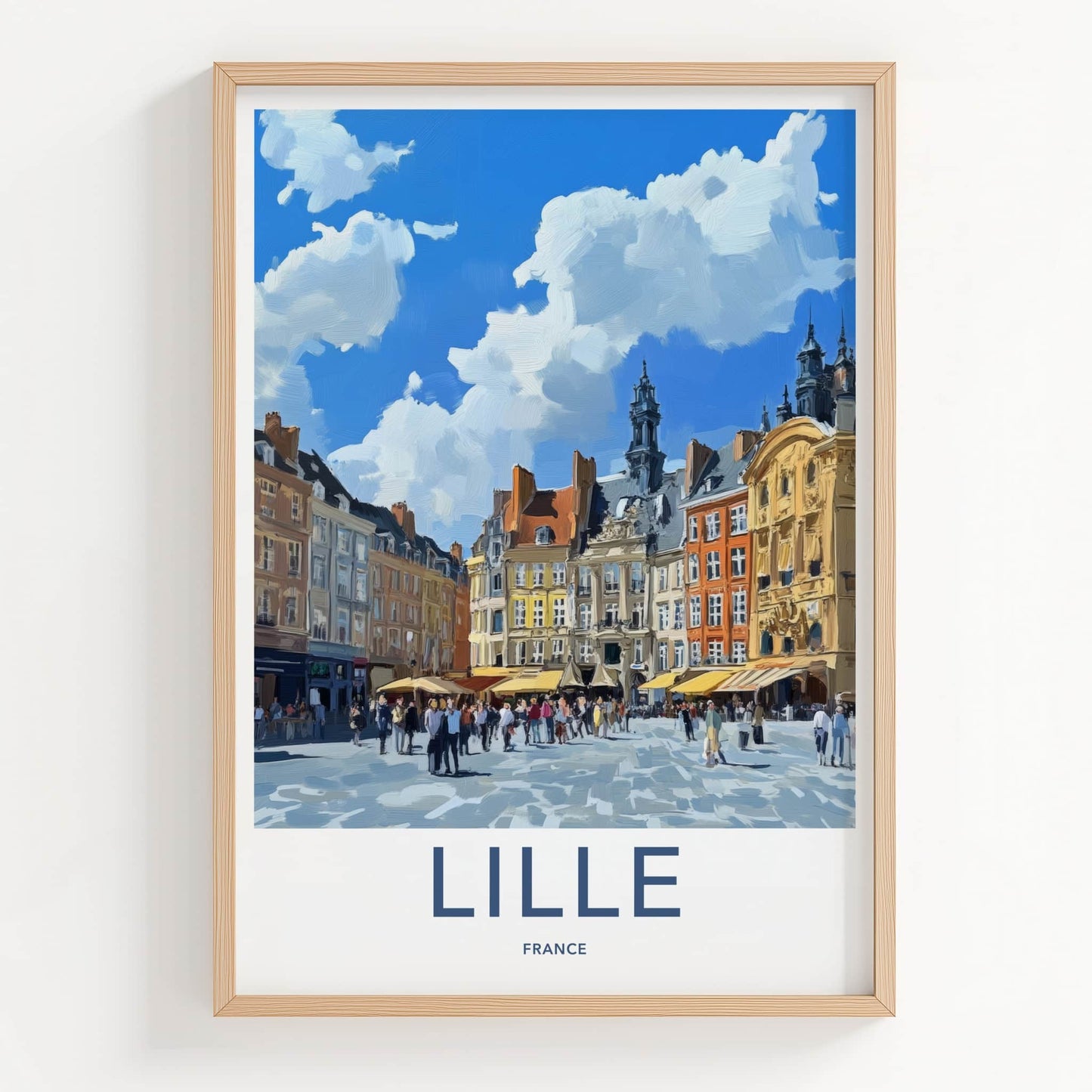 Lille Poster - France Travel Art - Lively City Plaza Home Decor