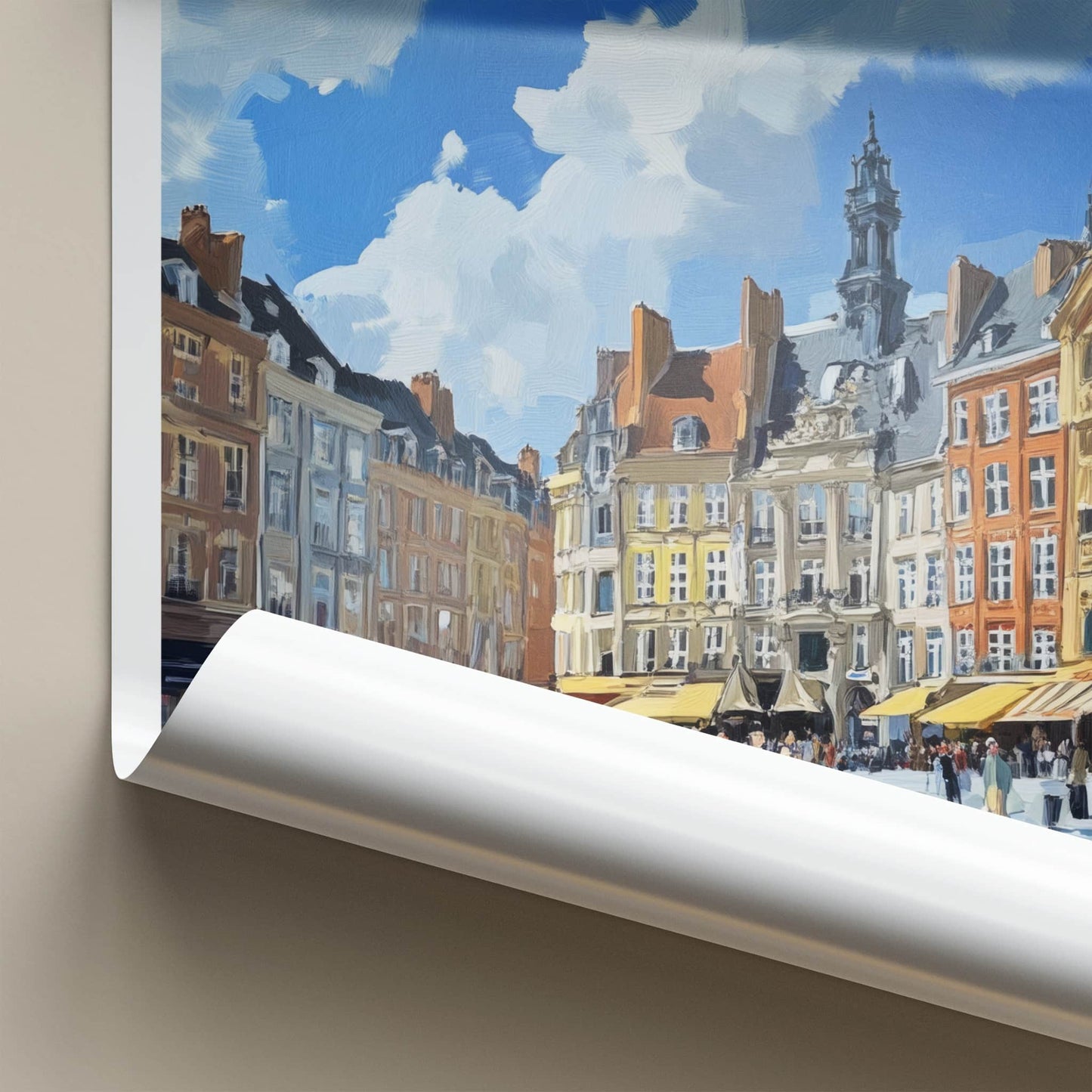 Lille Poster - France Travel Art - Lively City Plaza Home Decor