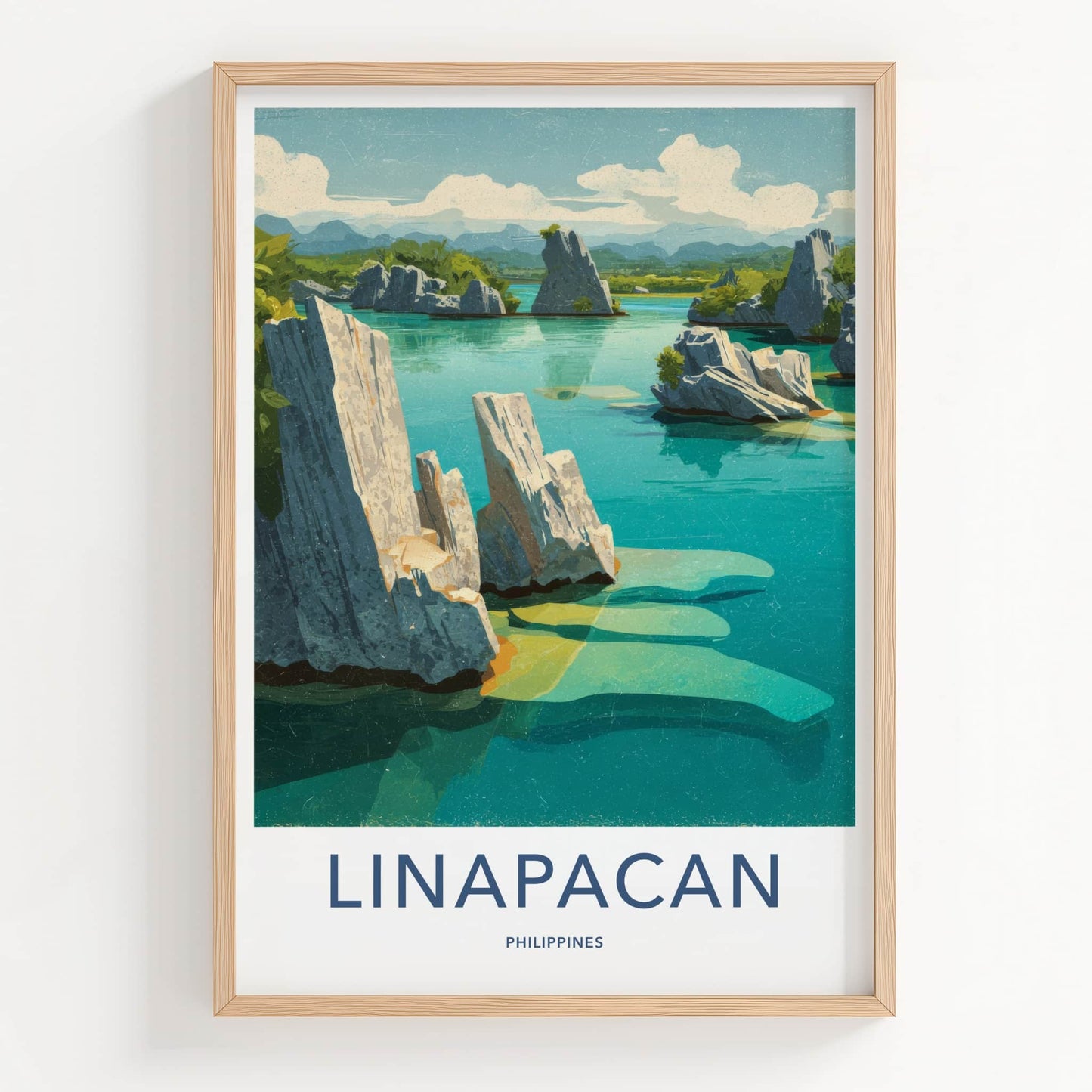 Linapacan Poster - Philippines Art Print - Limestone Karsts Gallery Art