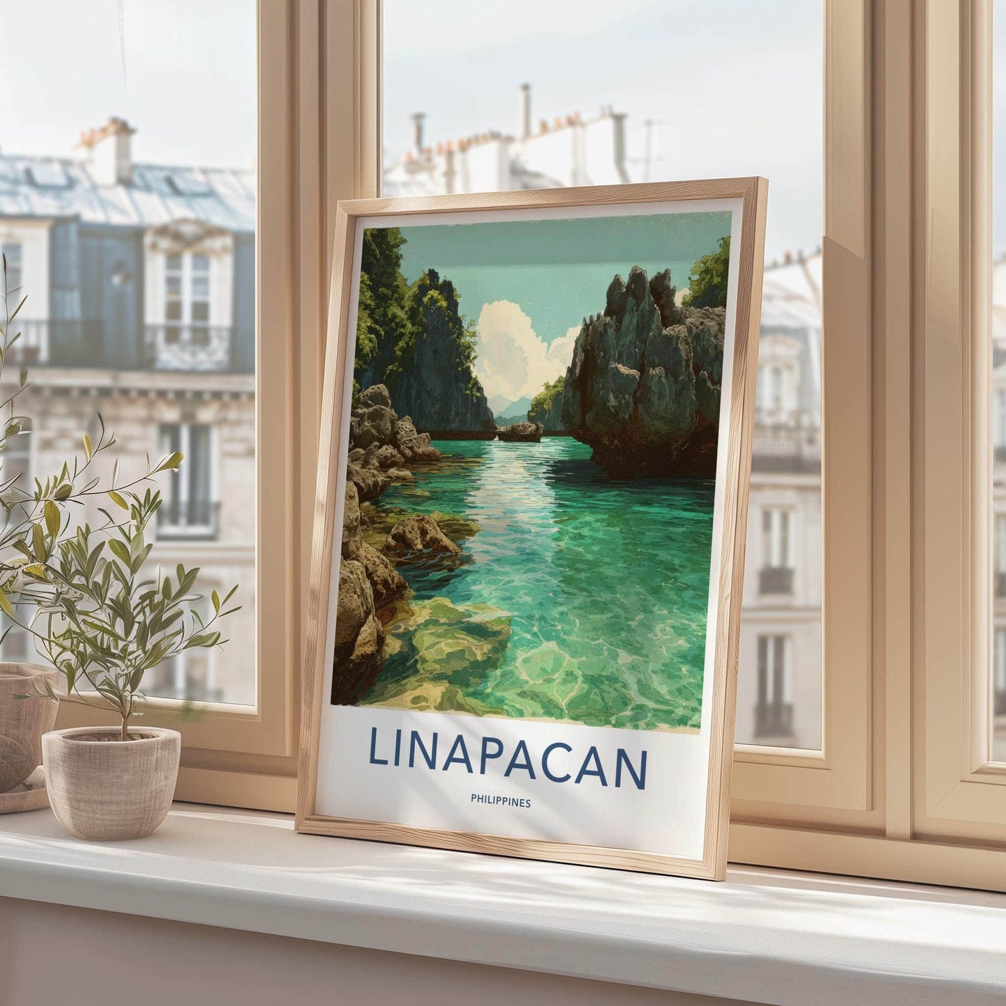 Linapacan Poster - Philippines Travel Art - Tropical Lagoon Islands Home Decor