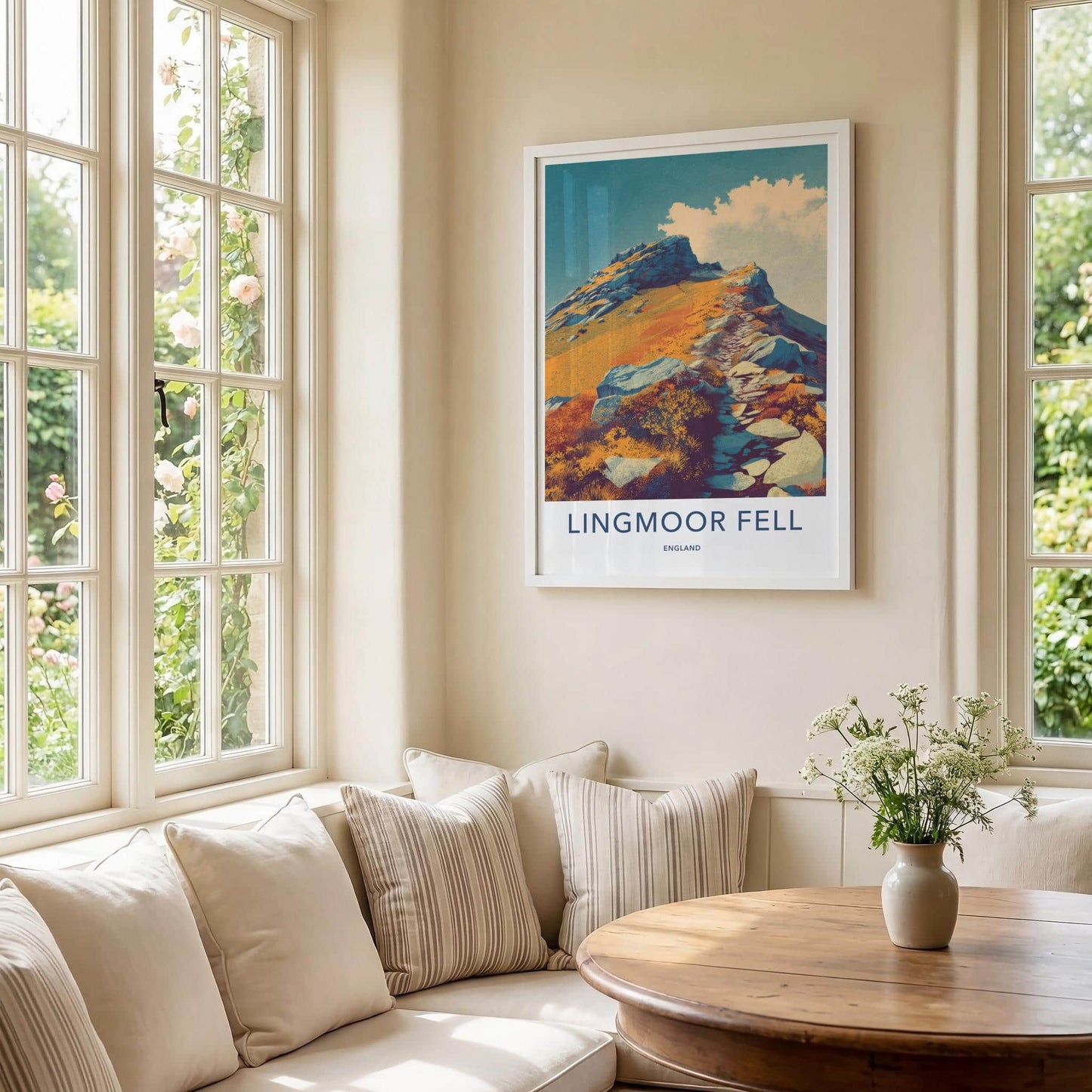 Lingmoor Fell Poster - England Travel Art - Rocky Mountain Path Home Decor