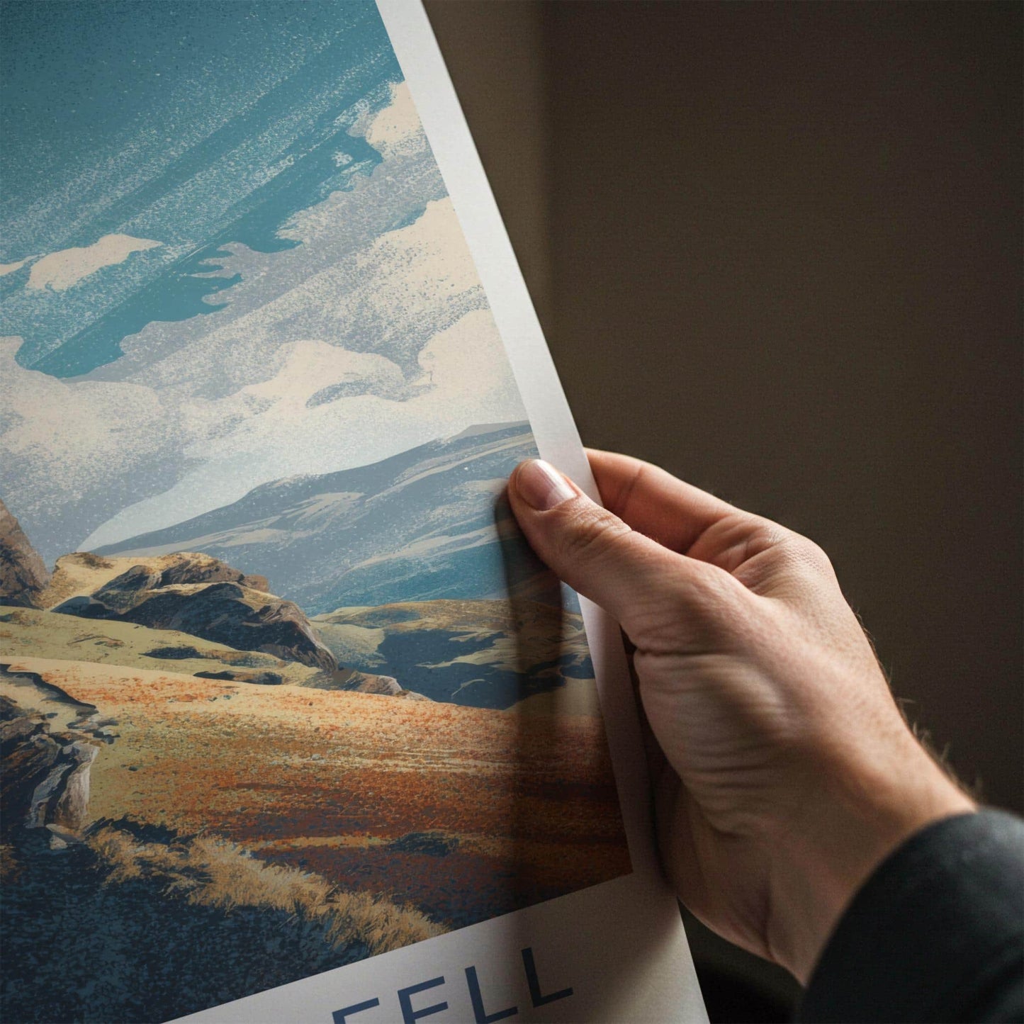 Lingmoor Fell Poster - England Travel Art - Rugged Mountain Path Wall Decor