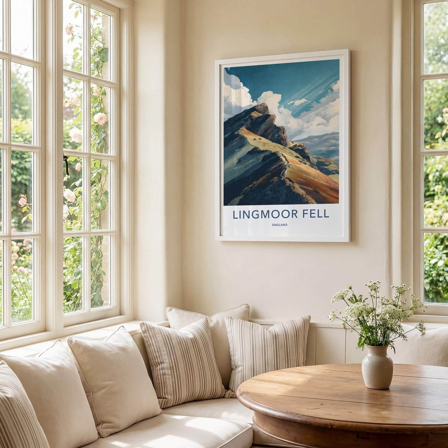 Lingmoor Fell Poster - England Travel Art - Rugged Mountain Path Wall Decor