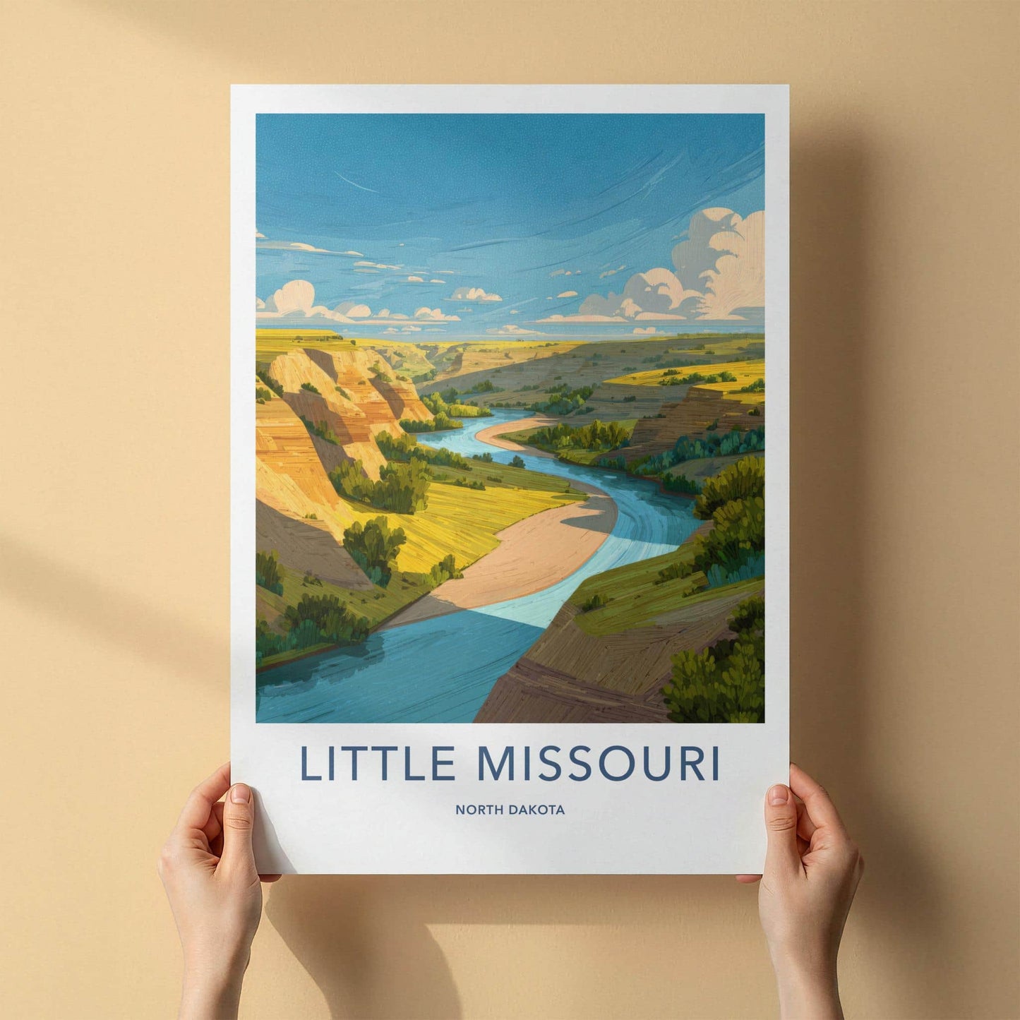 Little Missouri Poster - North Dakota Wall Art - Winding River Canyon Home Decor