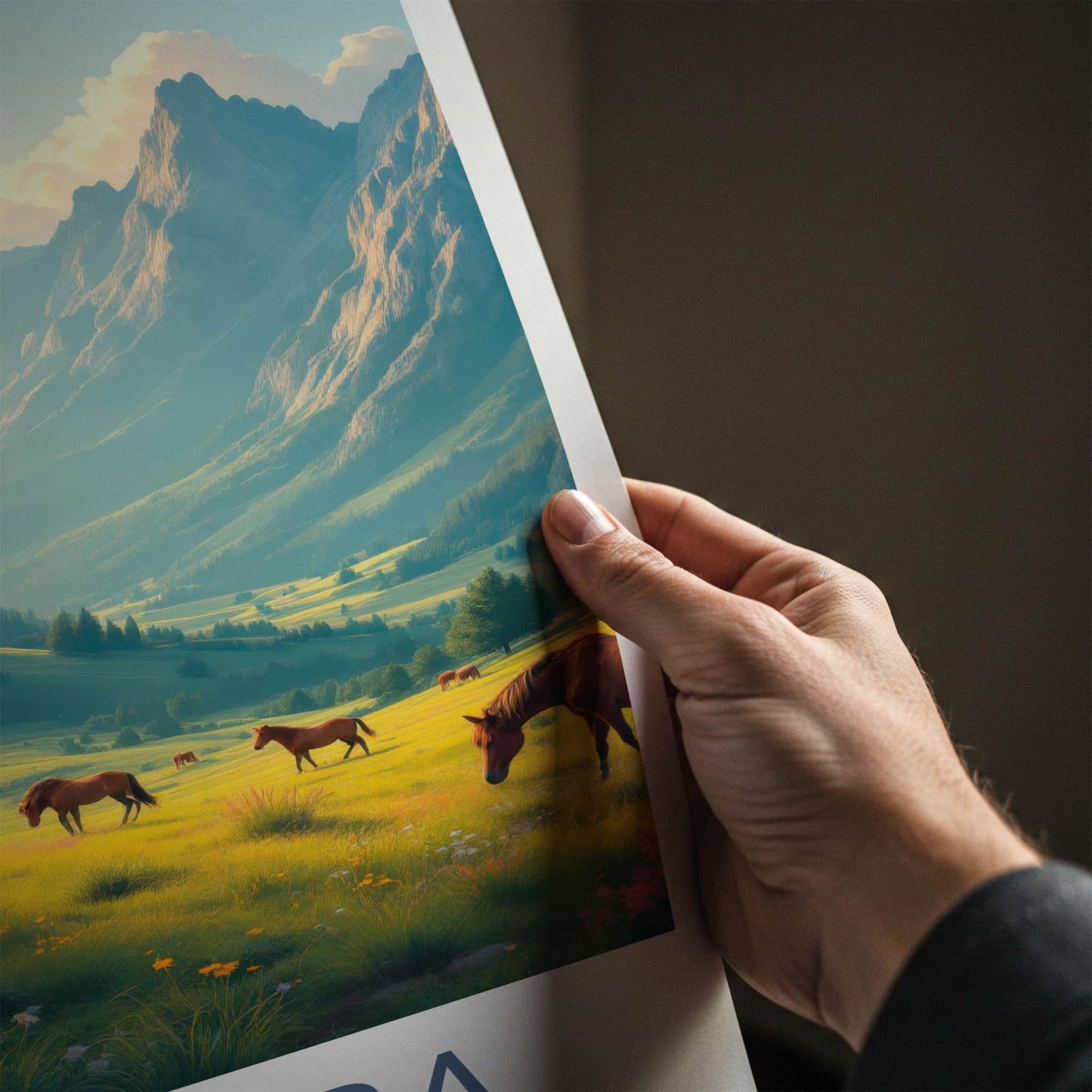 Llogara Poster - Albania Wall Art - Mountain Meadow Horses Home Decor