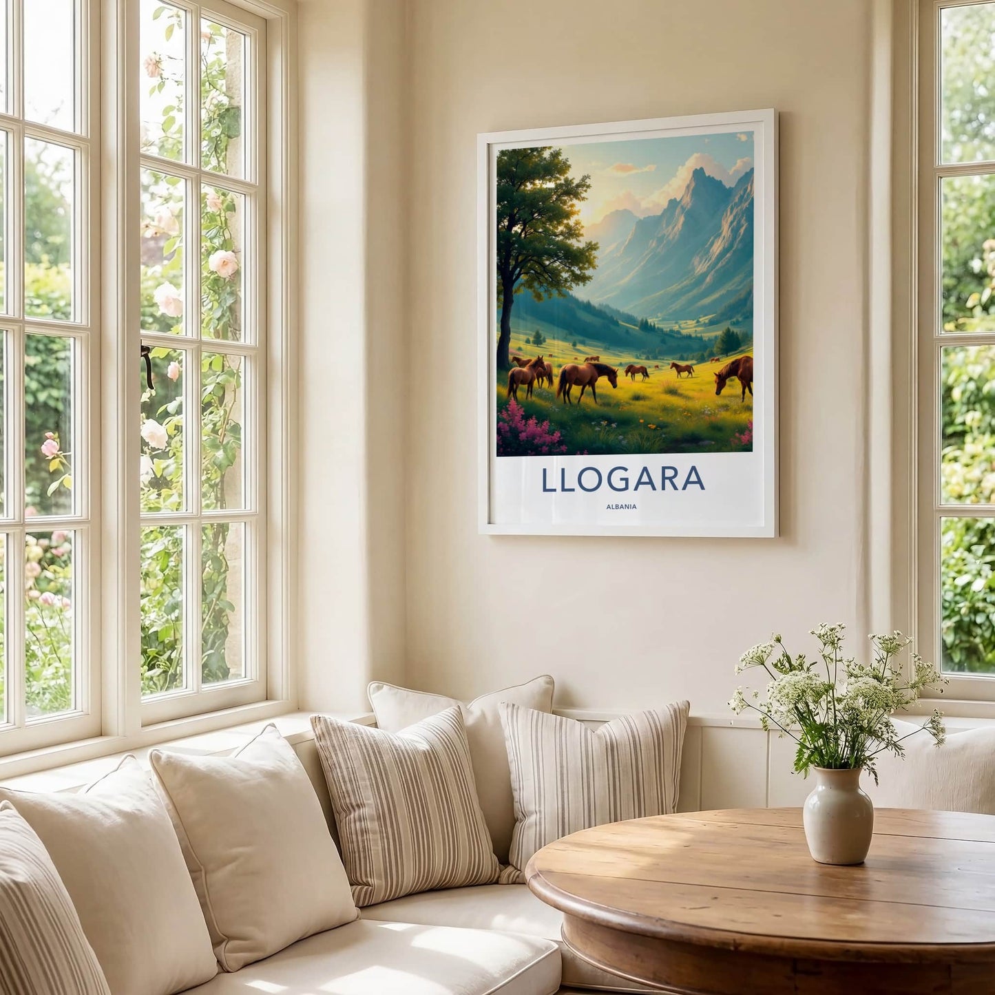Llogara Poster - Albania Wall Art - Mountain Meadow Horses Home Decor
