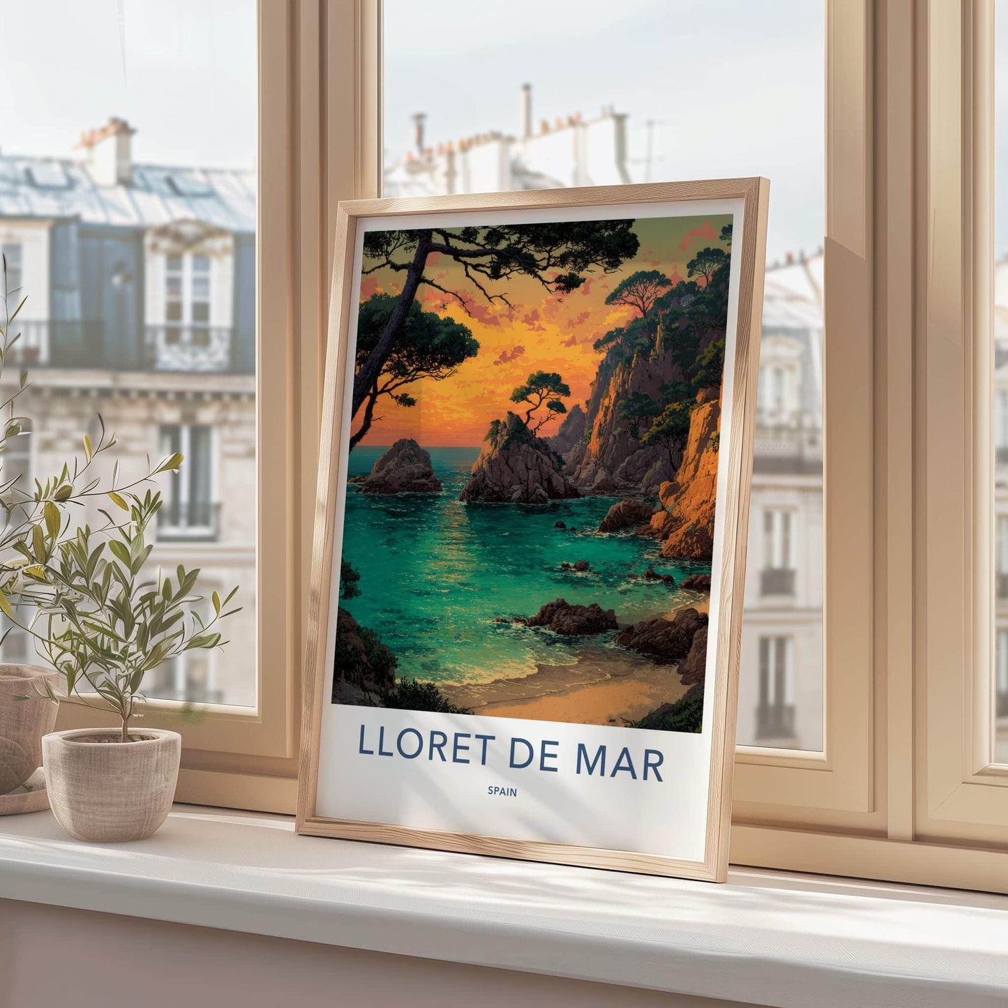 Lloret De Mar Poster - Spain Travel Art - Coastal Sunset View Wall Decor