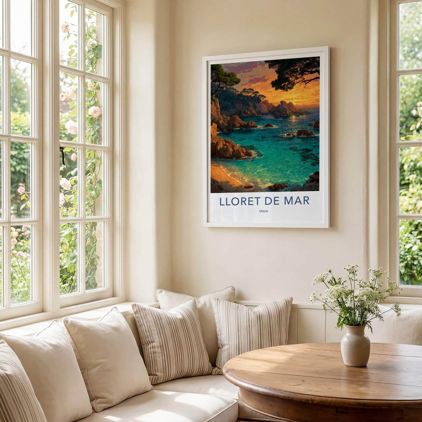 Lloret De Mar Poster - Spain Travel Art - Vibrant Ocean Sunset Home Decor