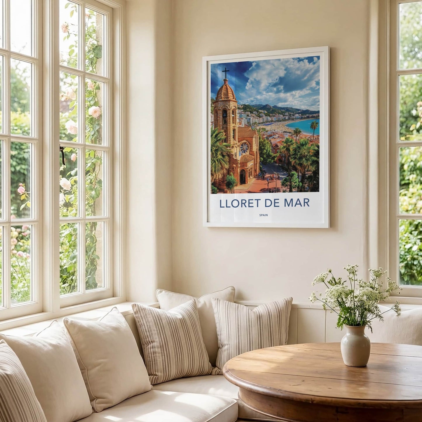 Lloret de Mar Poster - Spain Wall Art - Coastal Town Church Home Decor