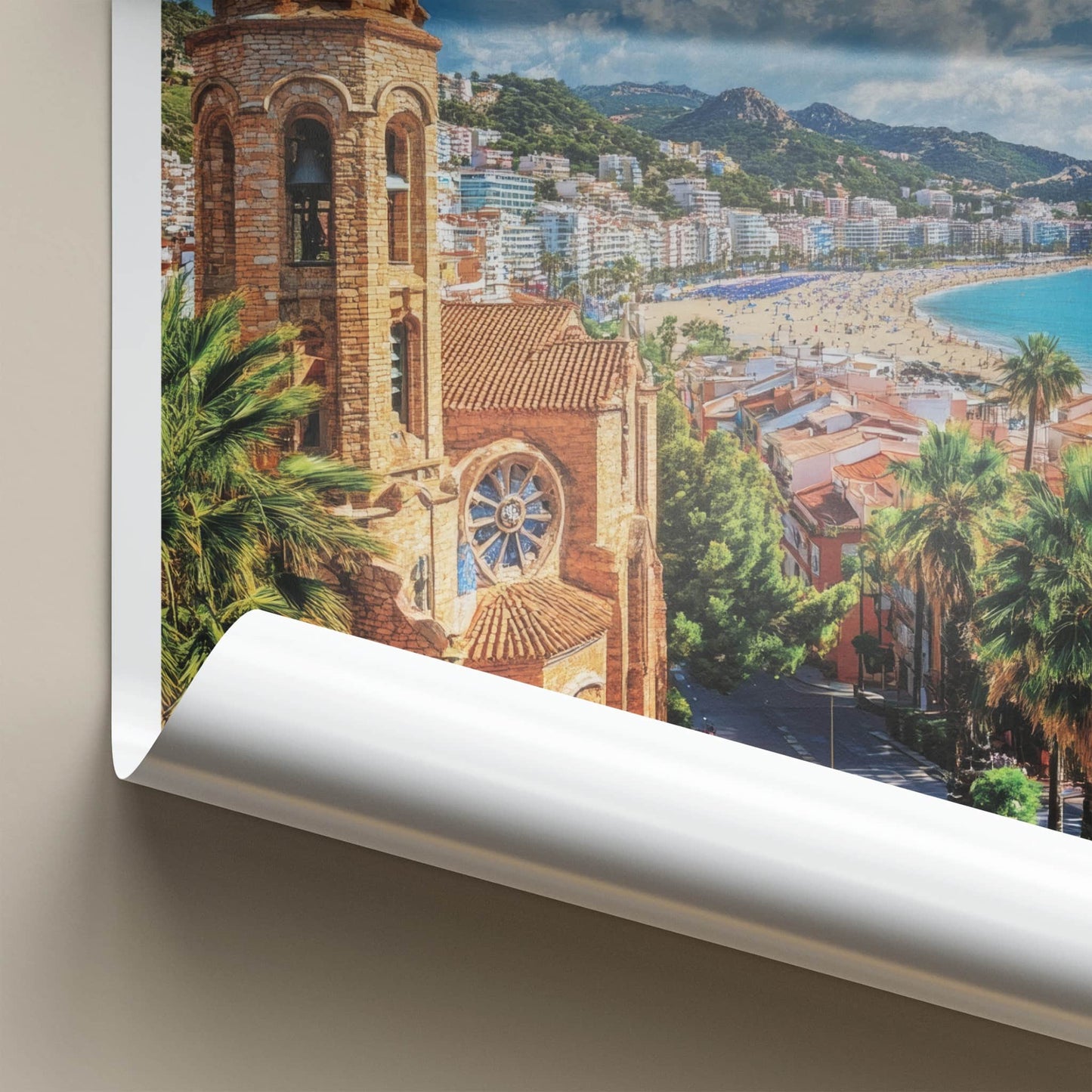Lloret de Mar Poster - Spain Wall Art - Coastal Town Church Home Decor