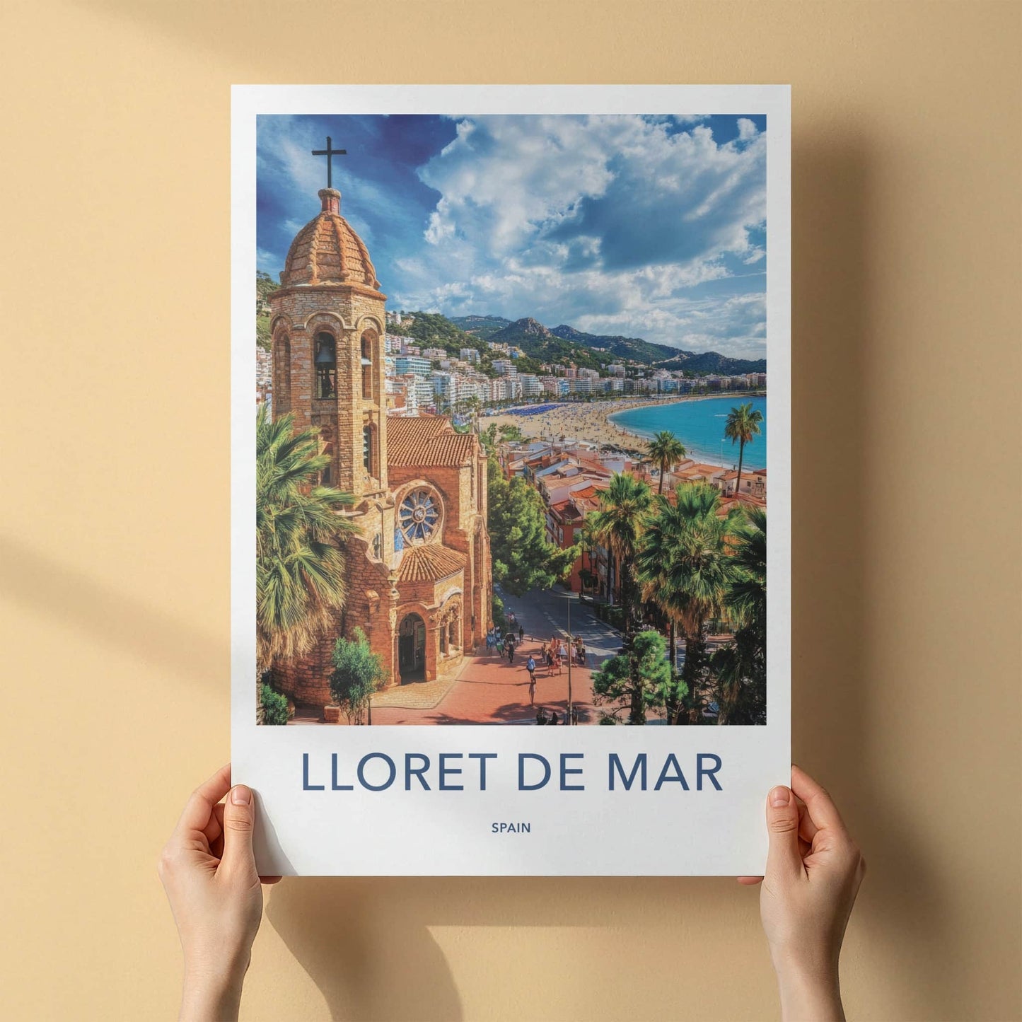 Lloret de Mar Poster - Spain Wall Art - Coastal Town Church Home Decor