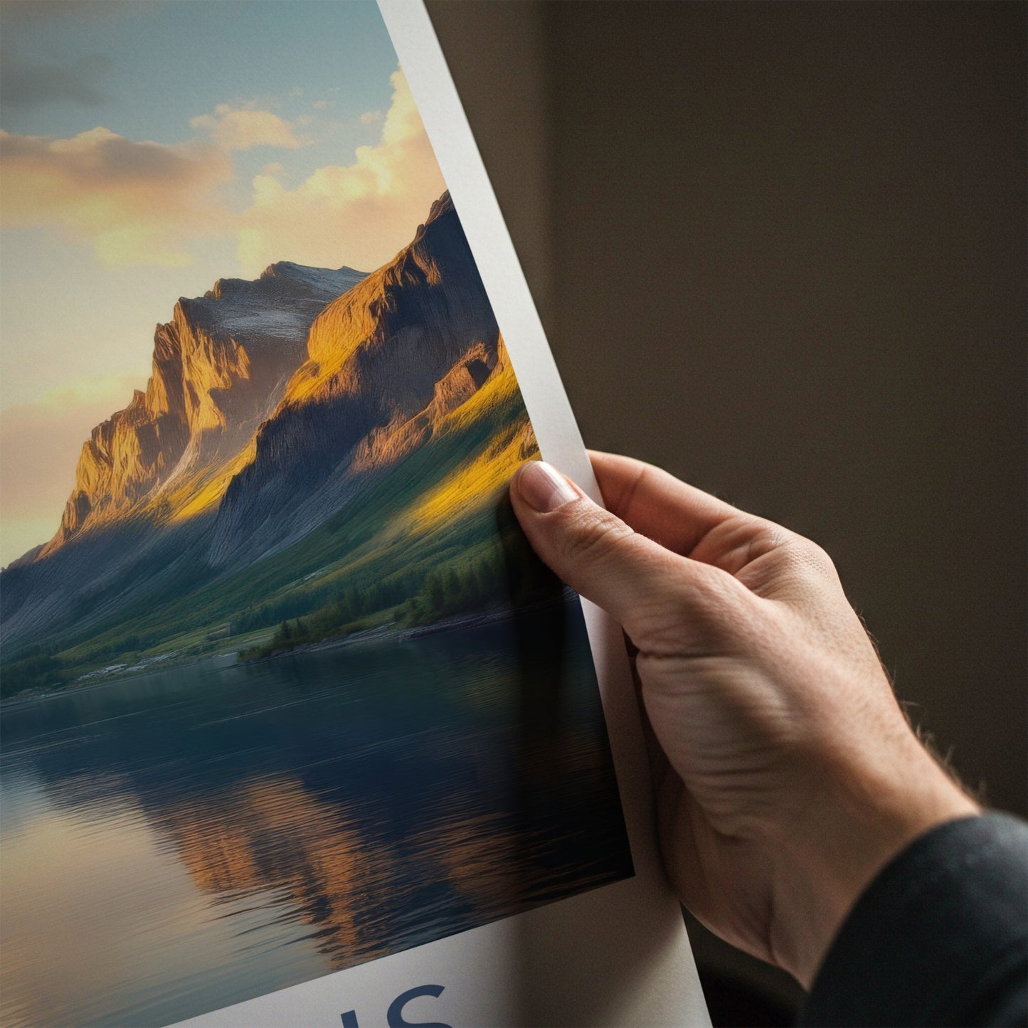 Lofthus Poster - Norway Travel Art - Golden Fjord View Home Decor