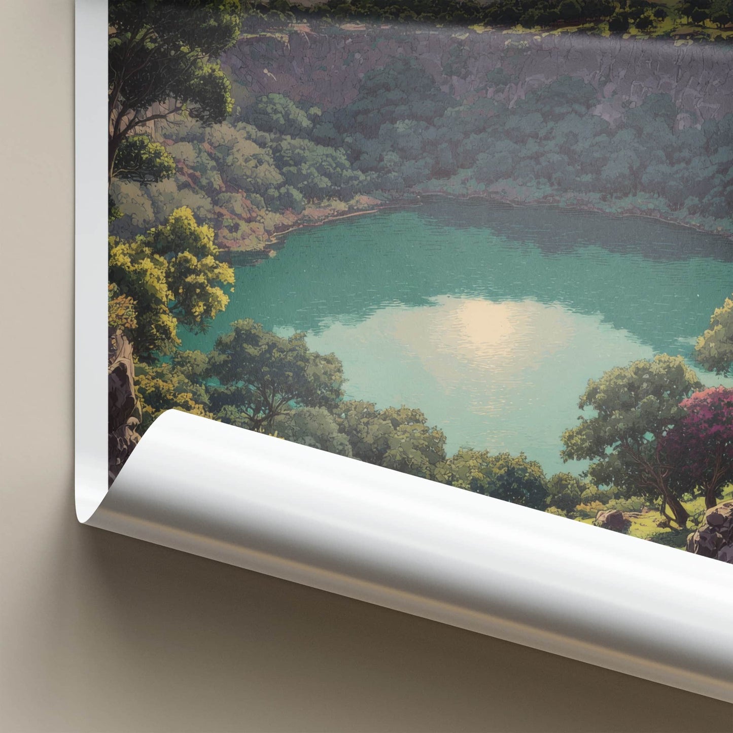 Lonar Lake Poster - India Maharashtra Crater Lake Home Decor