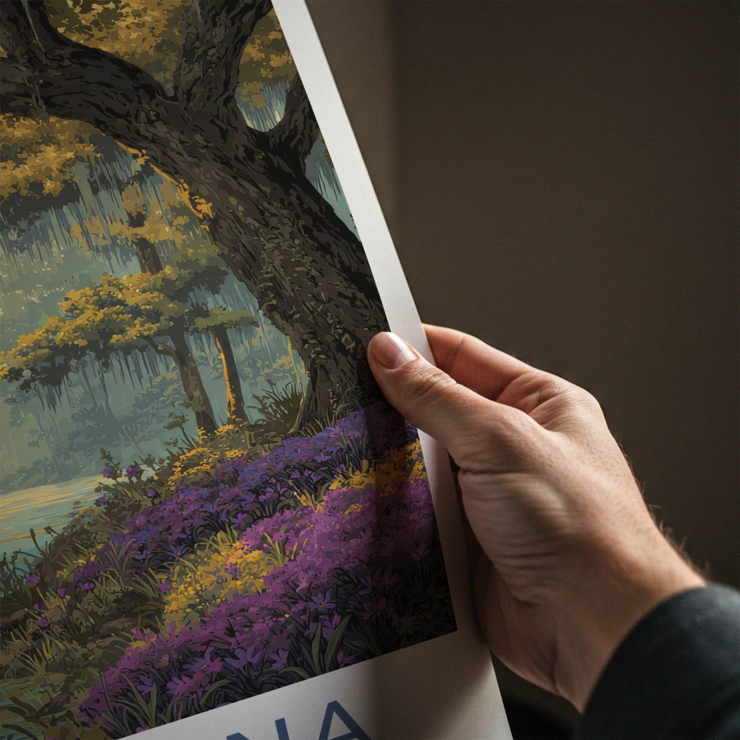 Louisiana Poster - Louisiana Art Print - Swampland Boat Lily Gallery Art