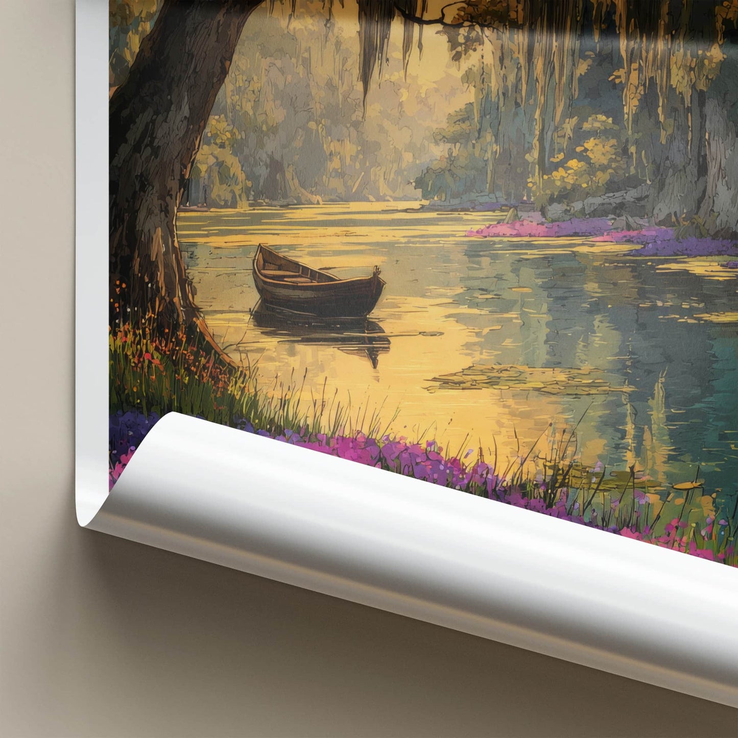 Louisiana Poster - Louisiana Framed Print - Cypress Swamp Boat Wall Art