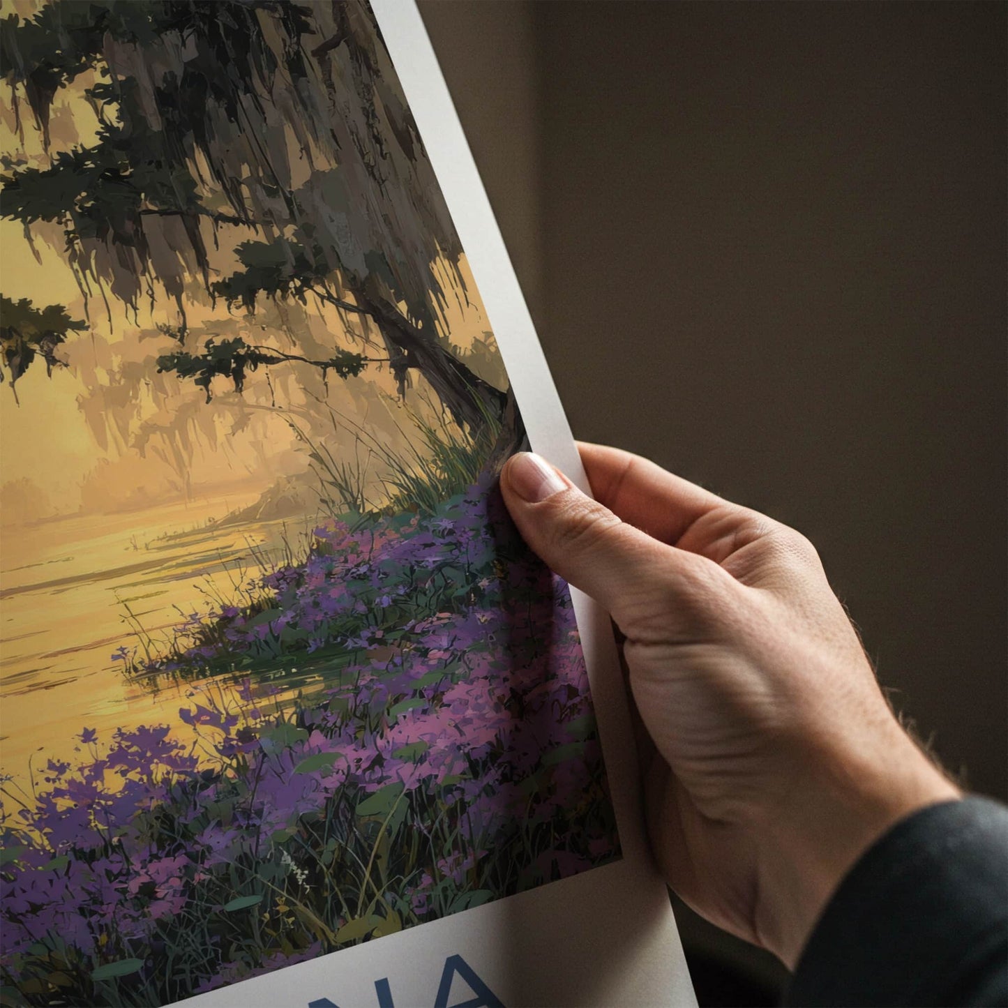 Louisiana Poster - Louisiana Wall Art - Sunset Bayou Boat Gallery Art