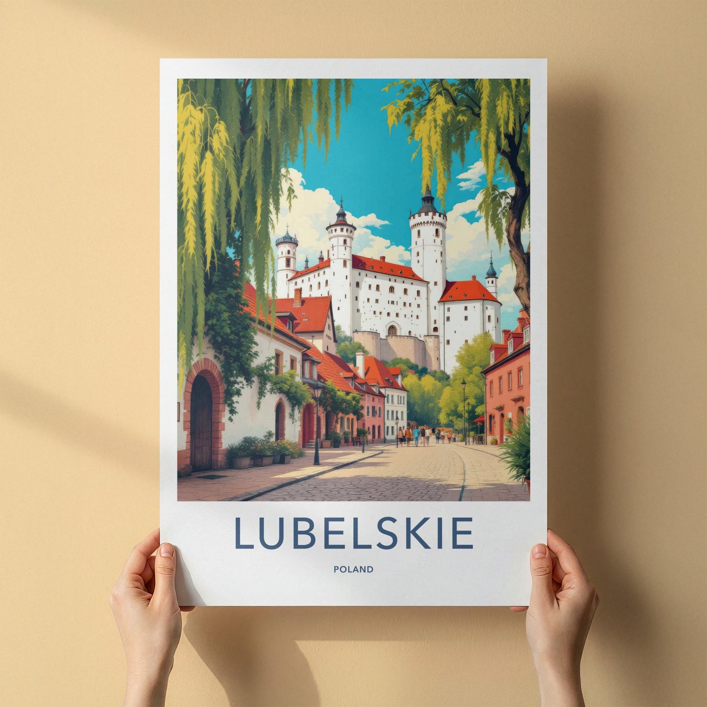 Lubelskie Poster - Poland Art Print - Historic Castle Town Wall Decor