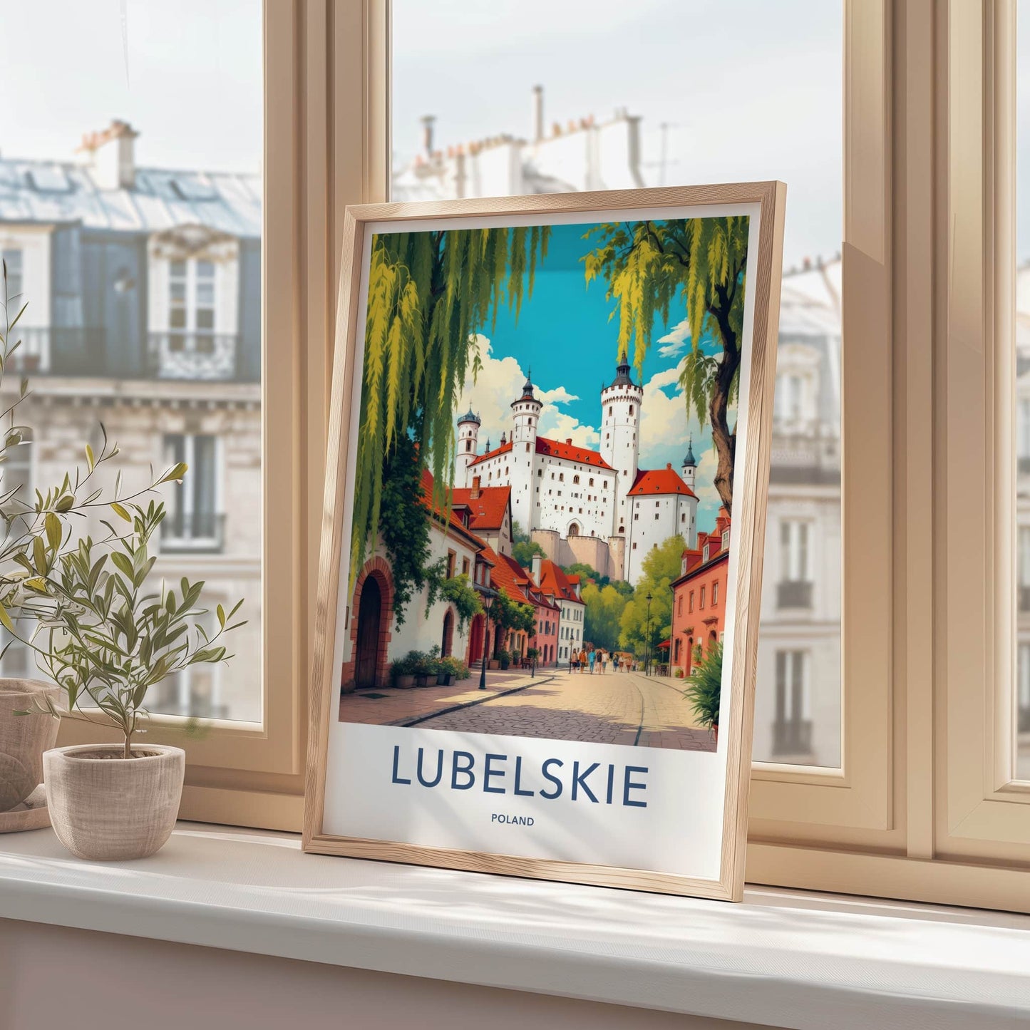 Lubelskie Poster - Poland Art Print - Historic Castle Town Wall Decor