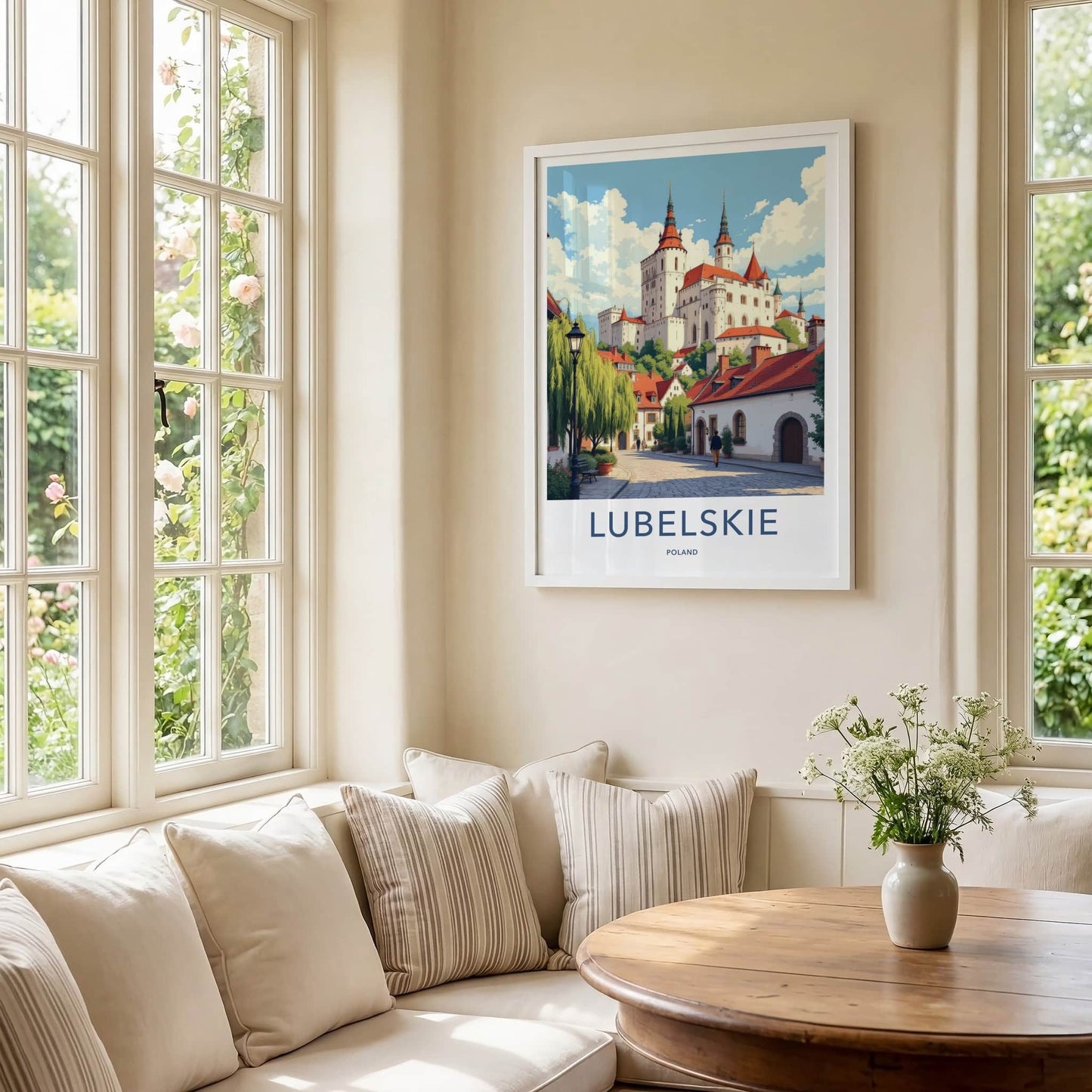 Lubelskie Poster - Poland Travel Art - Historic Castle Town Wall Decor