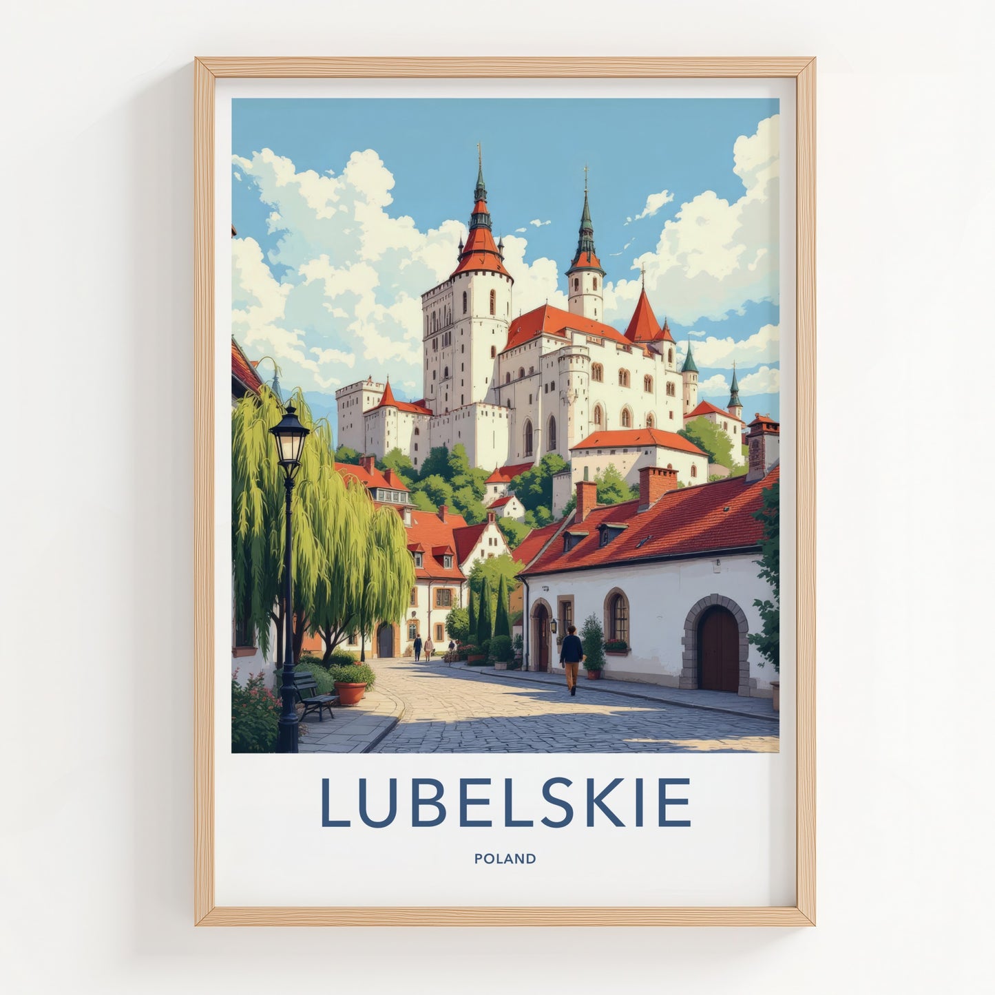 Lubelskie Poster - Poland Travel Art - Historic Castle Town Wall Decor