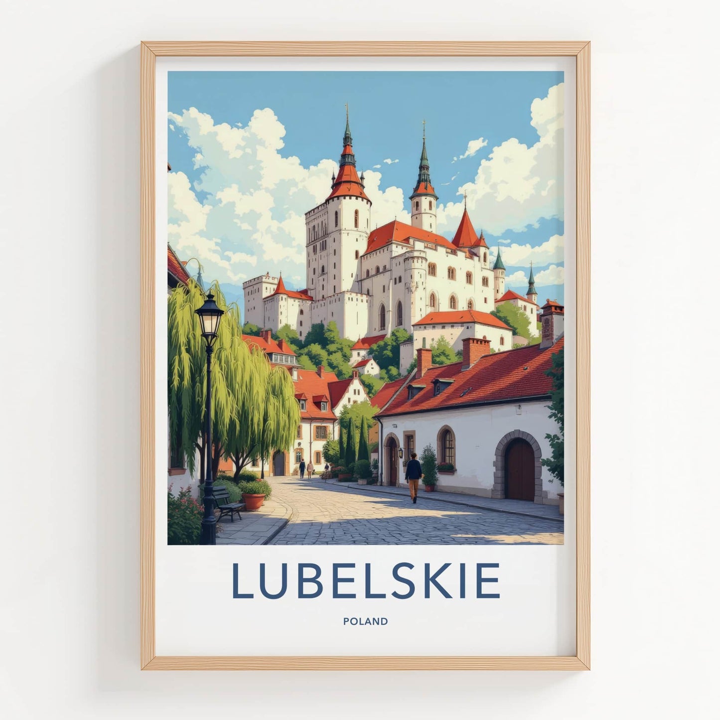 Lubelskie Poster - Poland Travel Art - Historic Castle Town Wall Decor