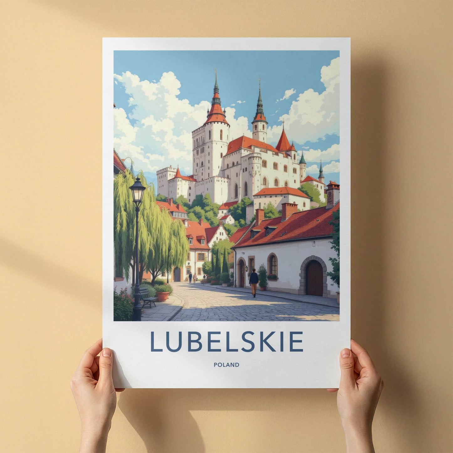Lubelskie Poster - Poland Travel Art - Historic Castle Town Wall Decor