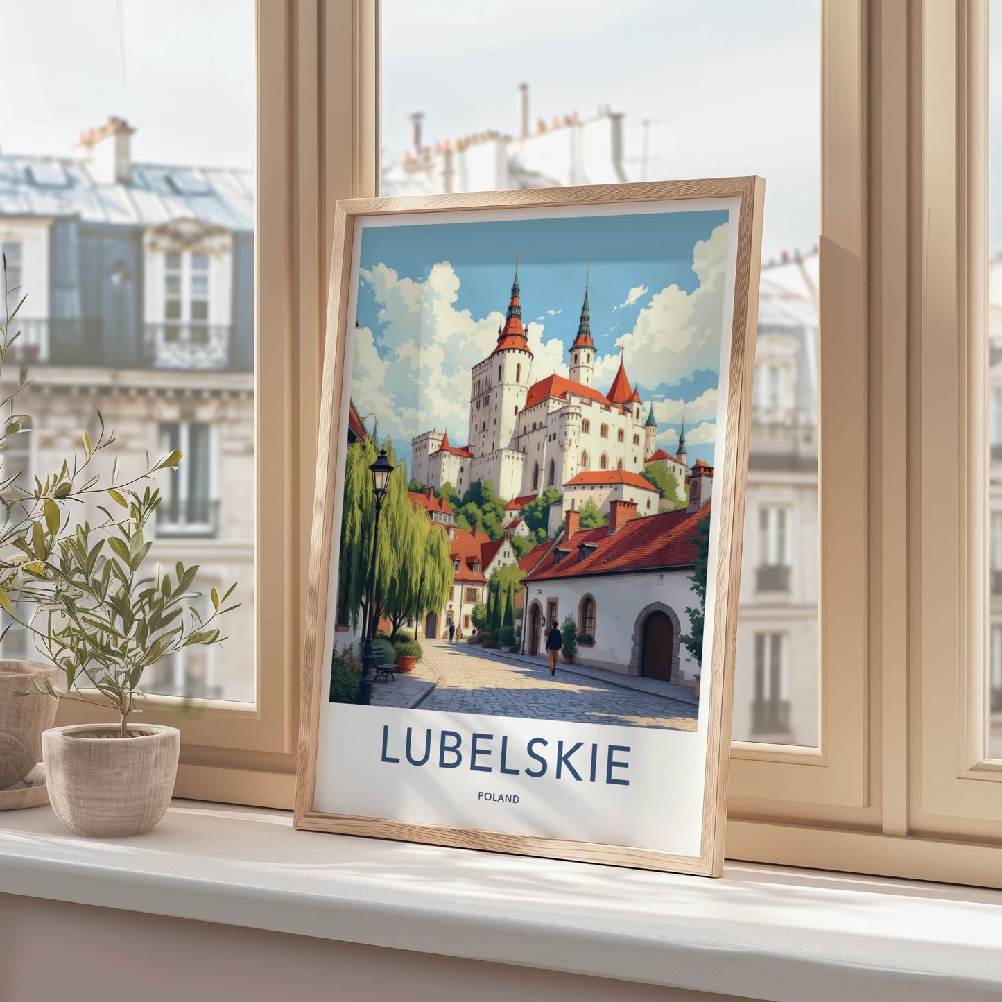 Lubelskie Poster - Poland Travel Art - Historic Castle Town Wall Decor