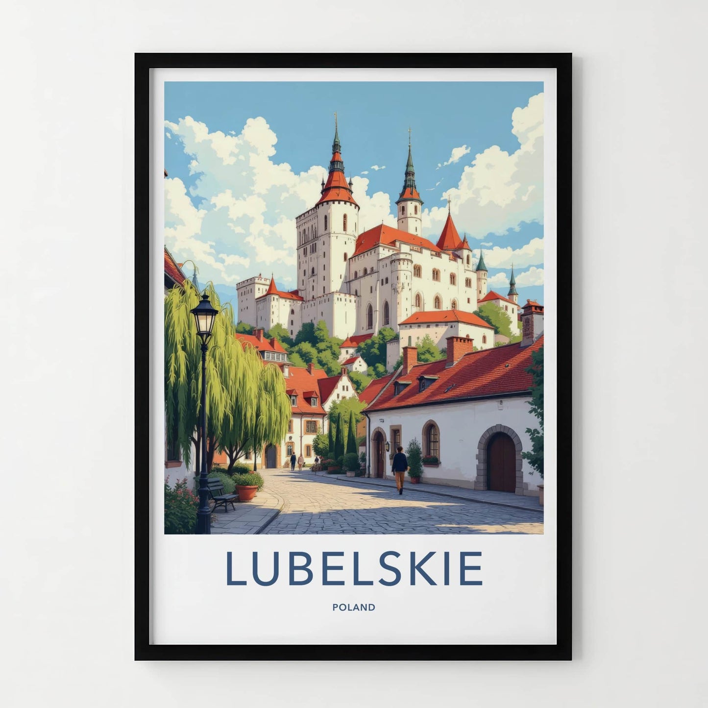 Lubelskie Poster - Poland Travel Art - Historic Castle Town Wall Decor