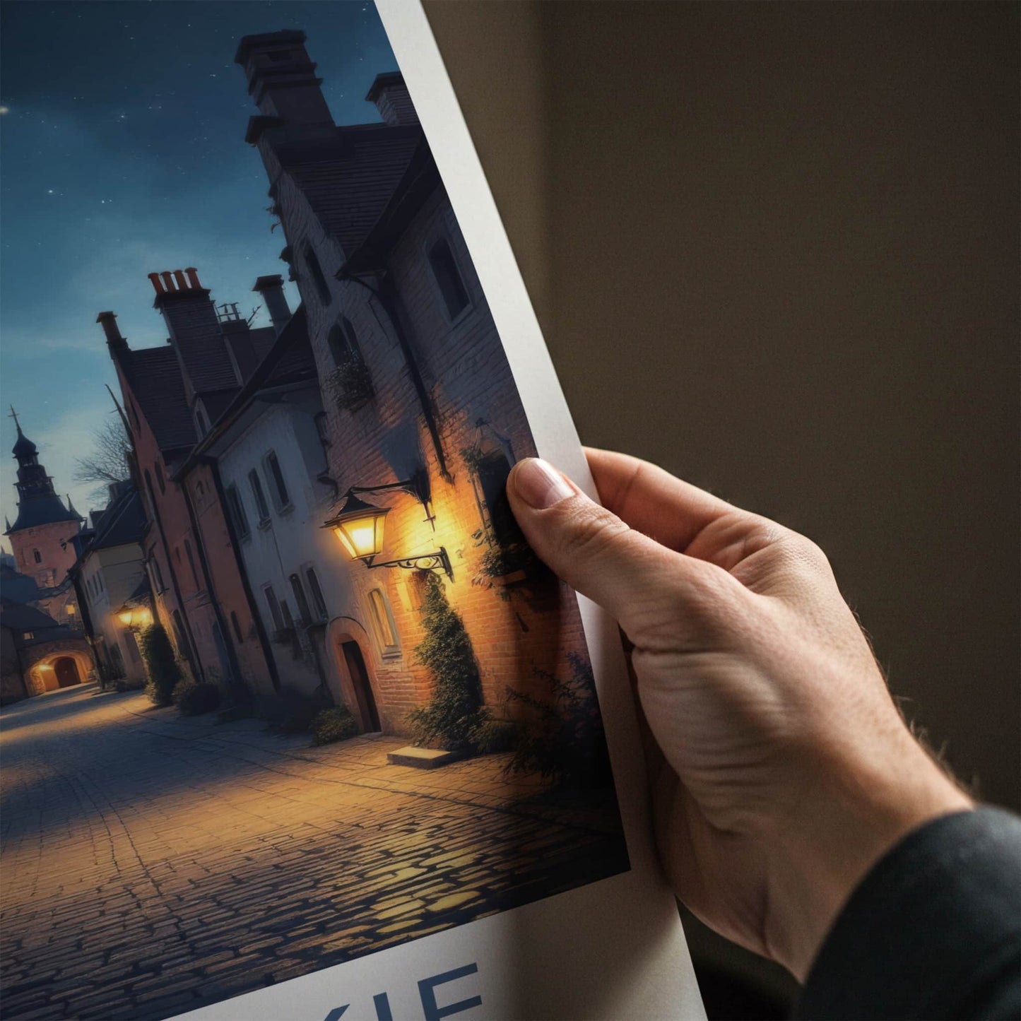 Lubelskie Poster - Poland Travel Art - Starry Tower Alley Home Decor