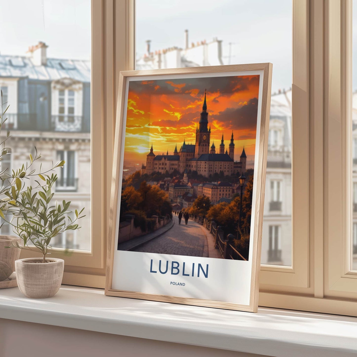 Lublin Poster - Poland Fine Art - Historic Castle Sunset Gallery Art